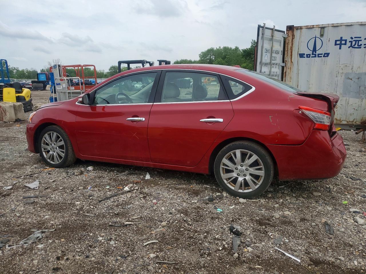 2013 Nissan Sentra S Red vin: 3N1AB7AP0DL715049