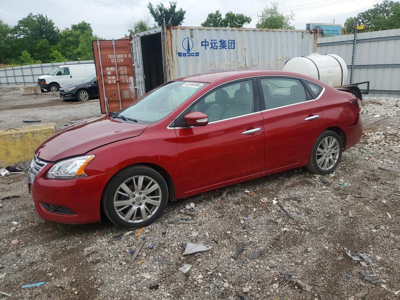 2013 Nissan Sentra S Red vin: 3N1AB7AP0DL715049