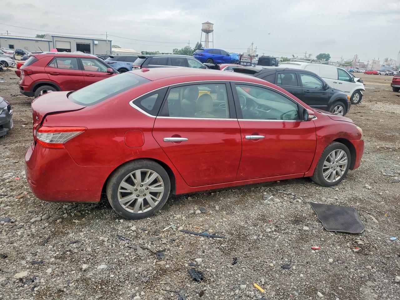 2013 Nissan Sentra S Red vin: 3N1AB7AP0DL715049