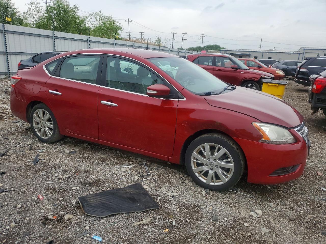 2013 Nissan Sentra S Red vin: 3N1AB7AP0DL715049