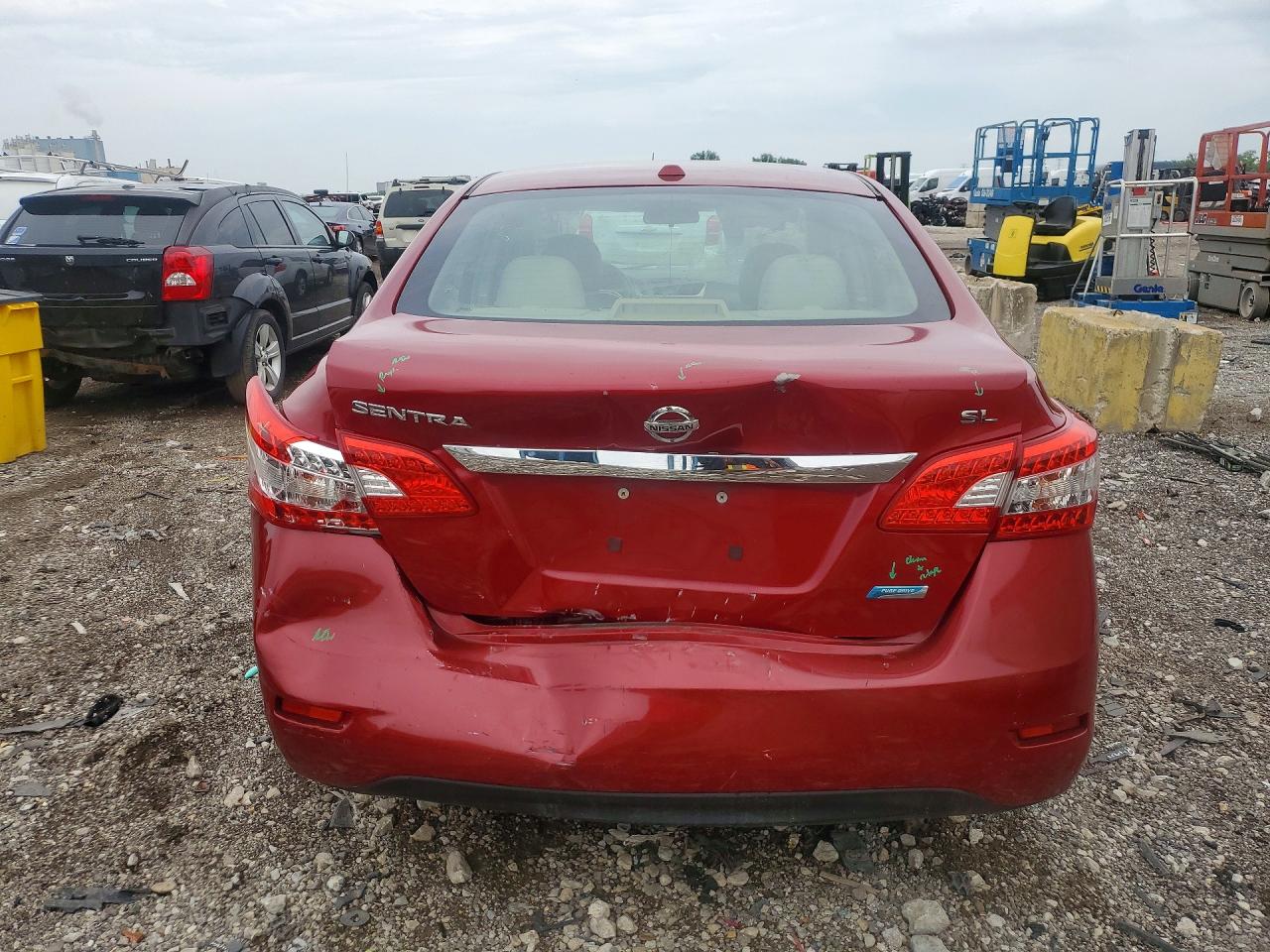 2013 Nissan Sentra S Red vin: 3N1AB7AP0DL715049