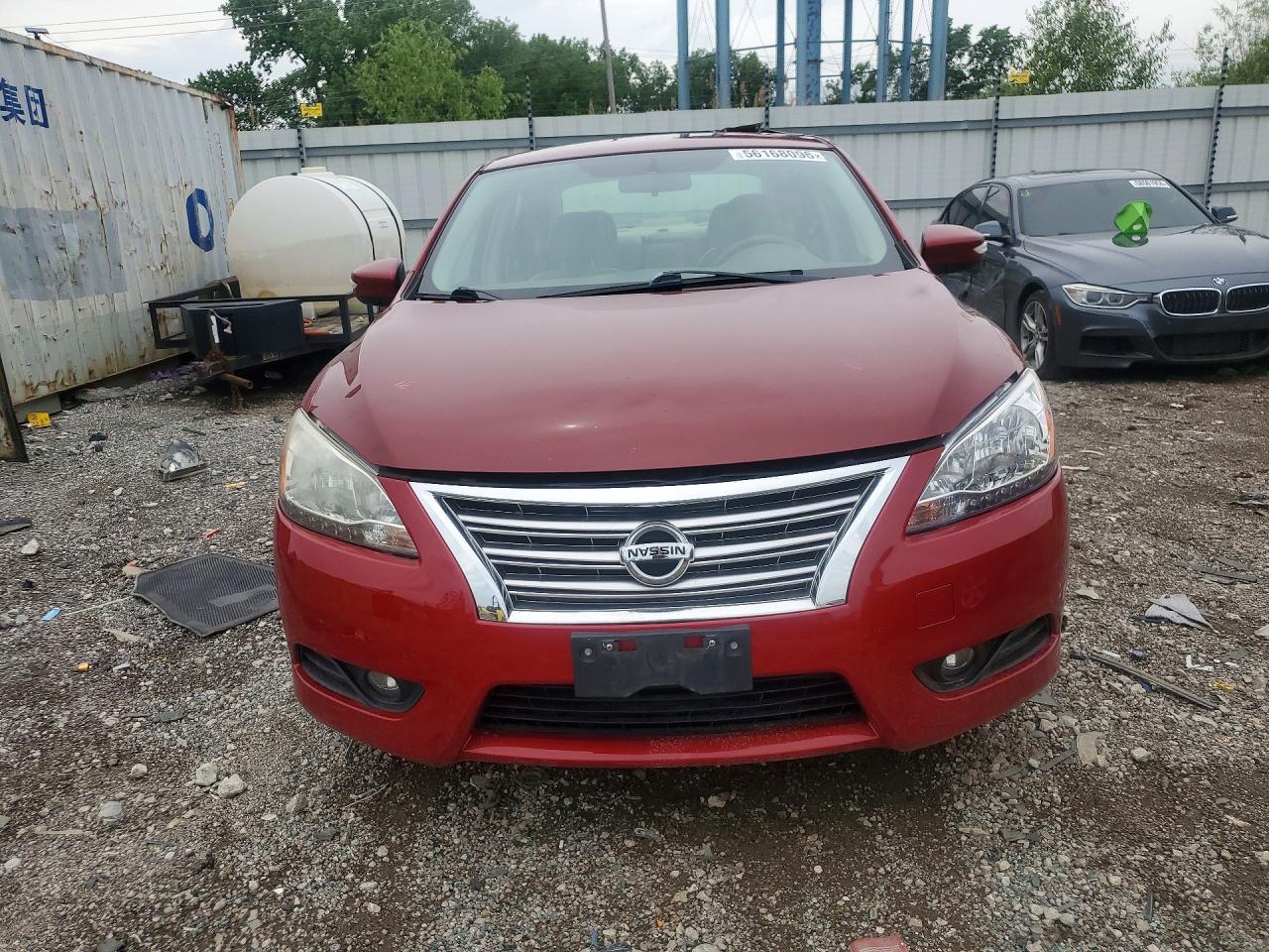 2013 Nissan Sentra S Red vin: 3N1AB7AP0DL715049