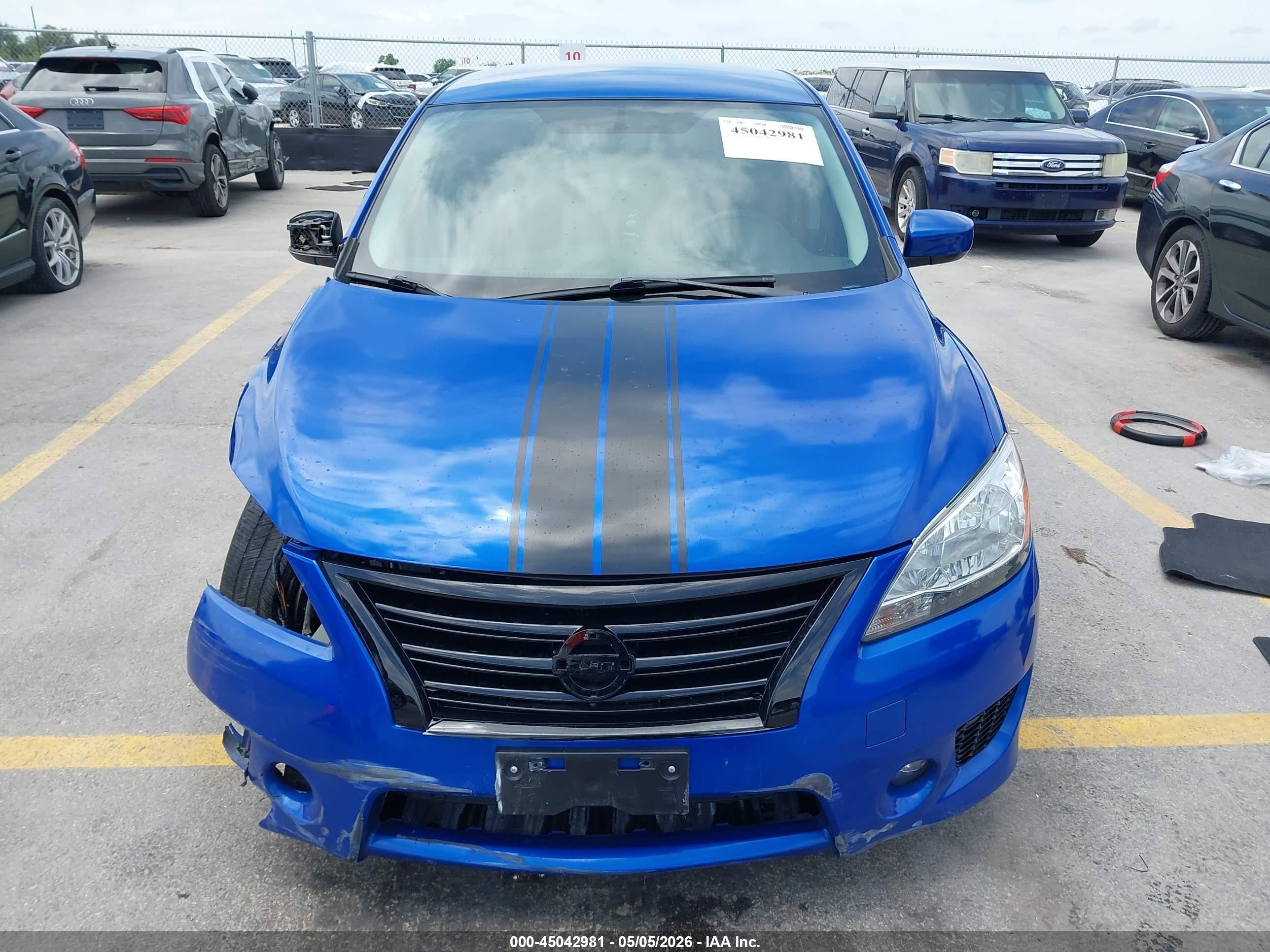 2013 Nissan Sentra Sr Синий vin: 3N1AB7AP0DL716119