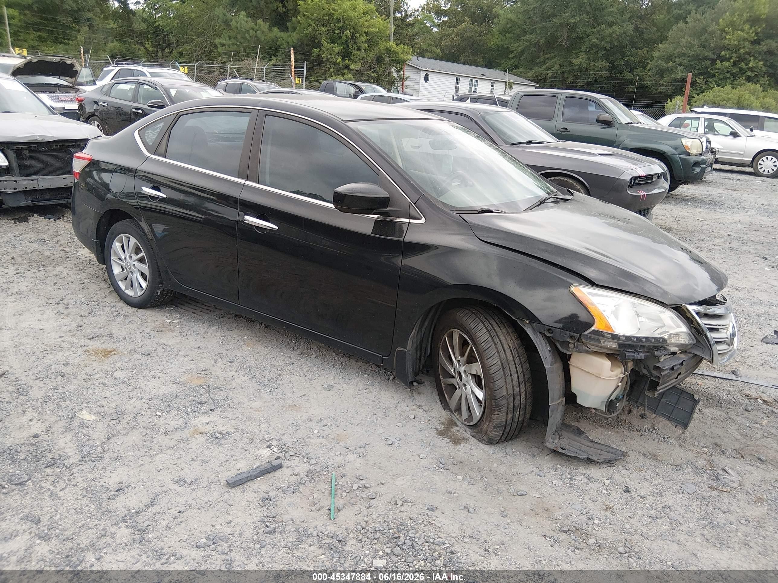 2013 Nissan Sentra Sv Black vin: 3N1AB7AP0DL718081