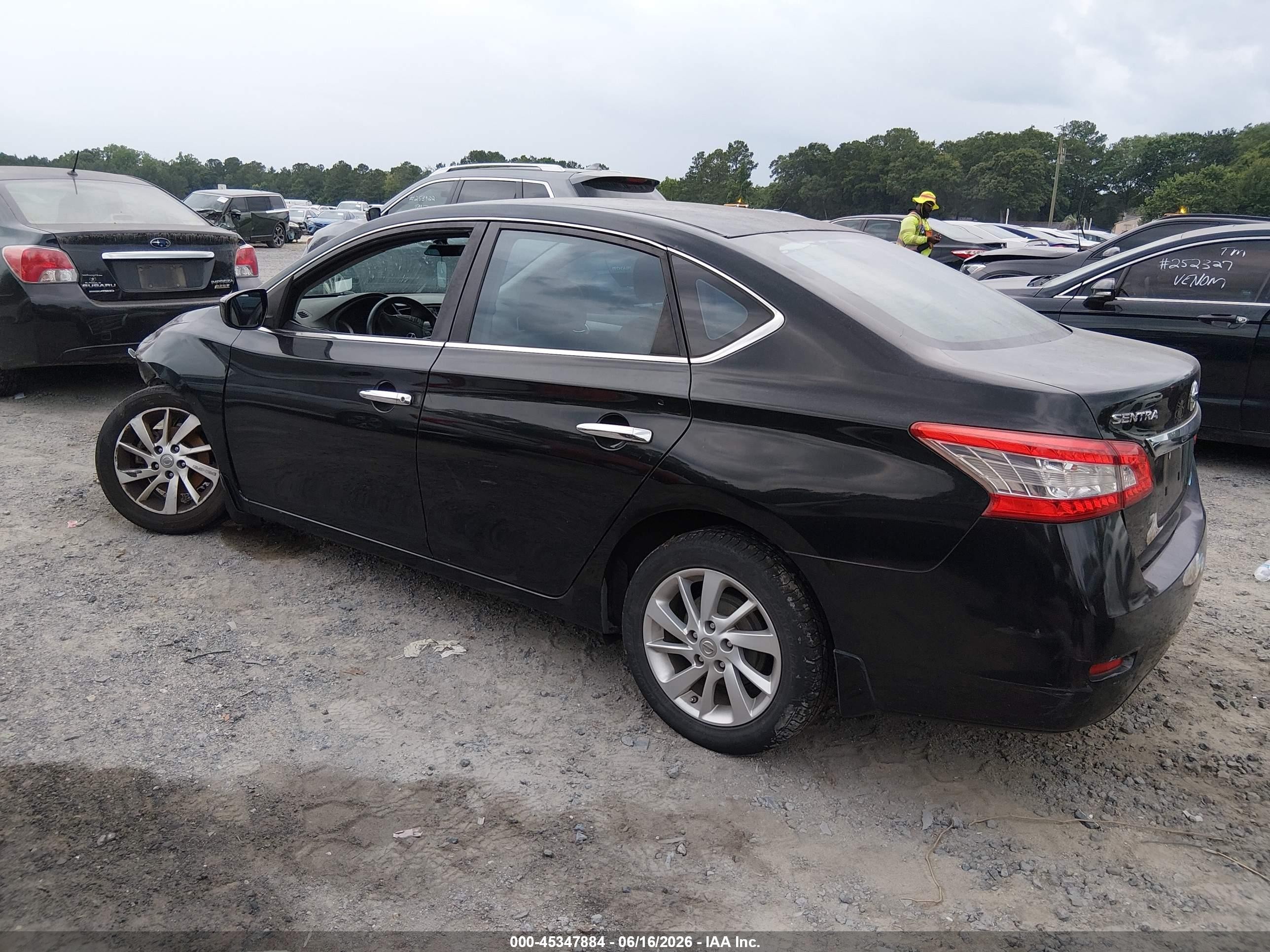 2013 Nissan Sentra Sv Black vin: 3N1AB7AP0DL718081