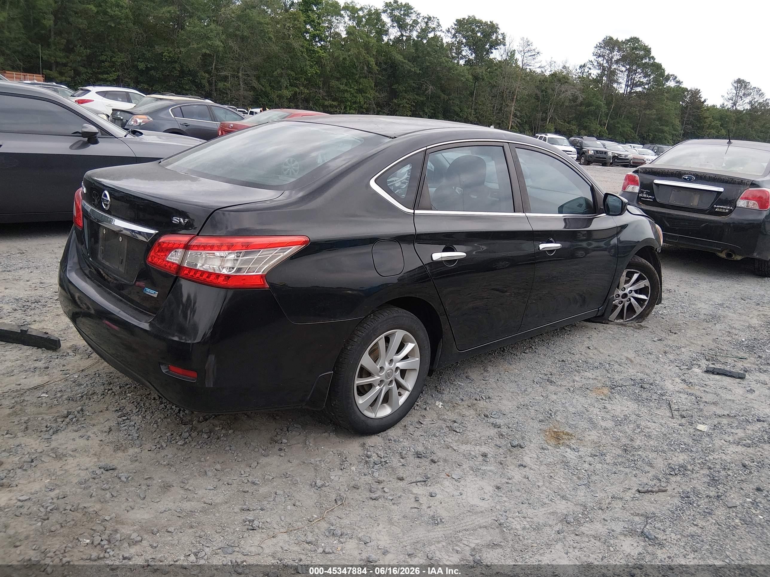 2013 Nissan Sentra Sv Black vin: 3N1AB7AP0DL718081