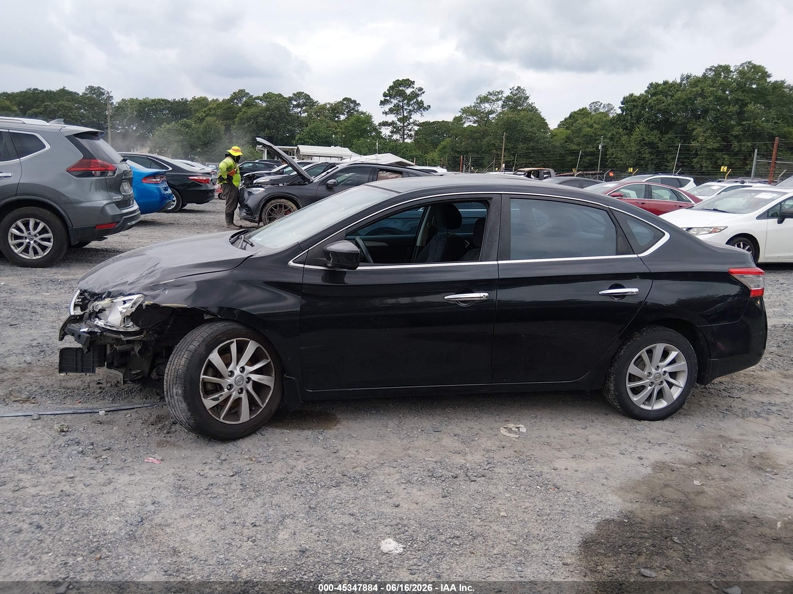 2013 Nissan Sentra Sv Black vin: 3N1AB7AP0DL718081