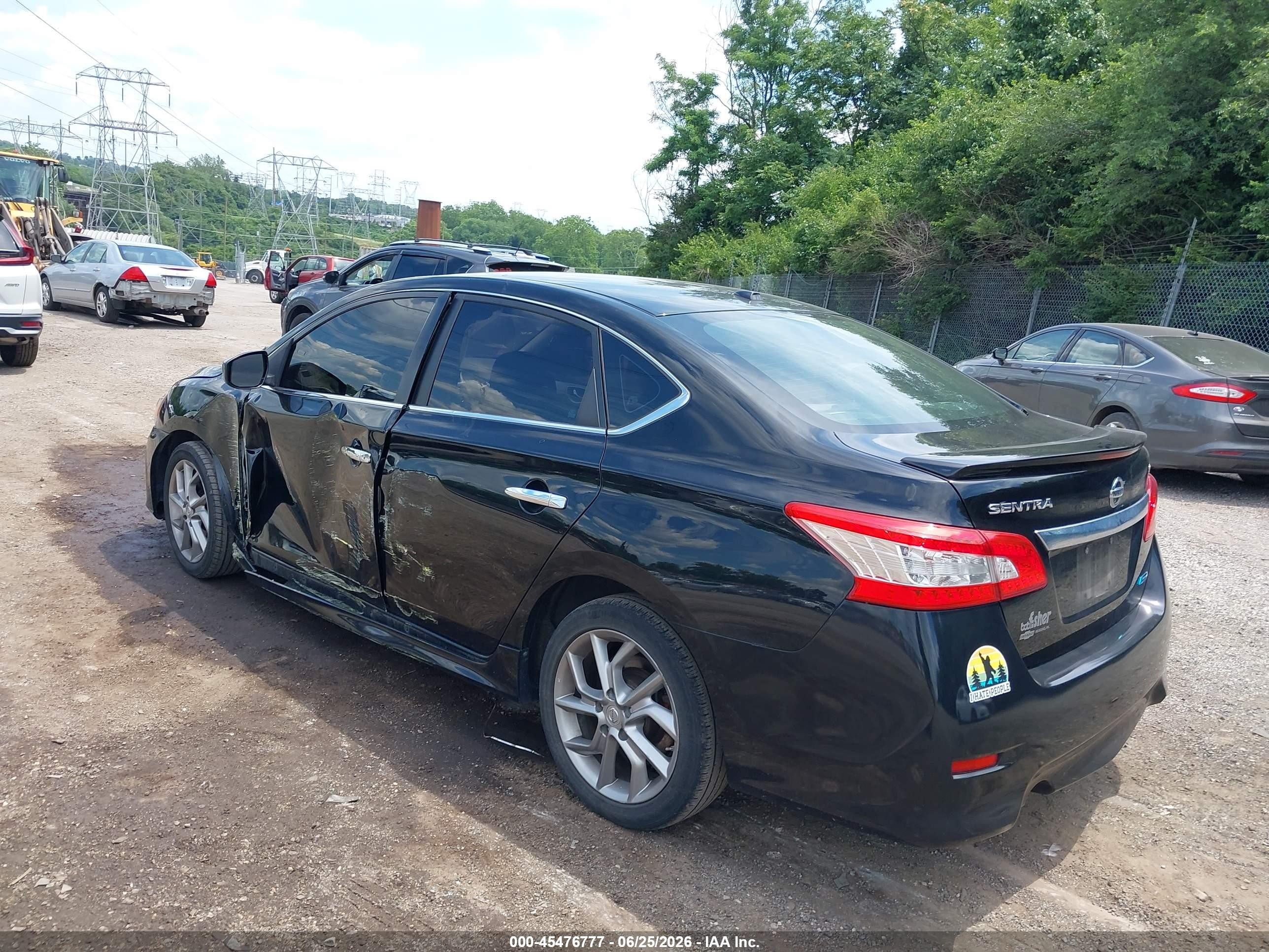 2013 Nissan Sentra Sr Black vin: 3N1AB7AP0DL718923