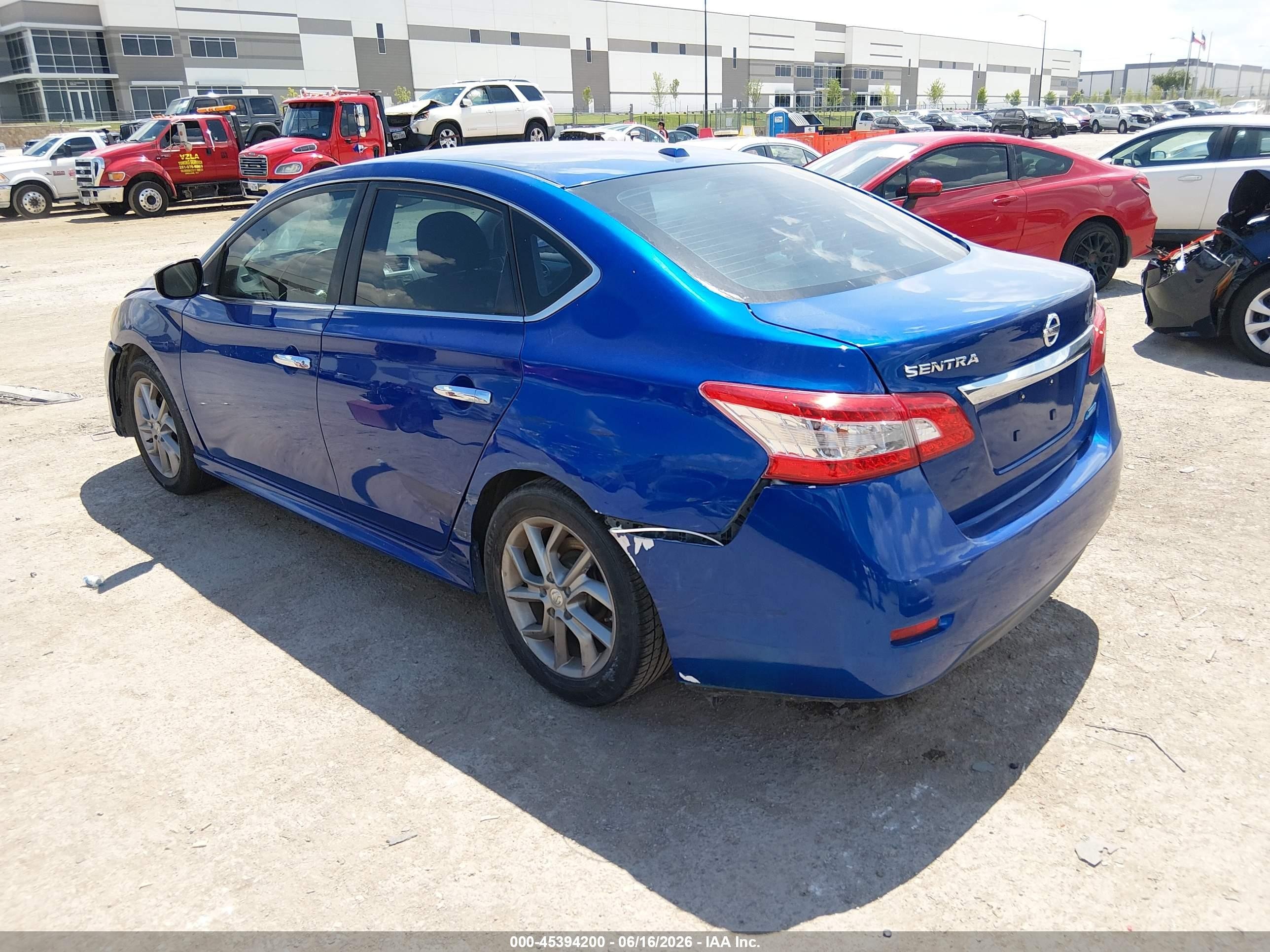 2013 Nissan Sentra Sr Blue vin: 3N1AB7AP0DL724477
