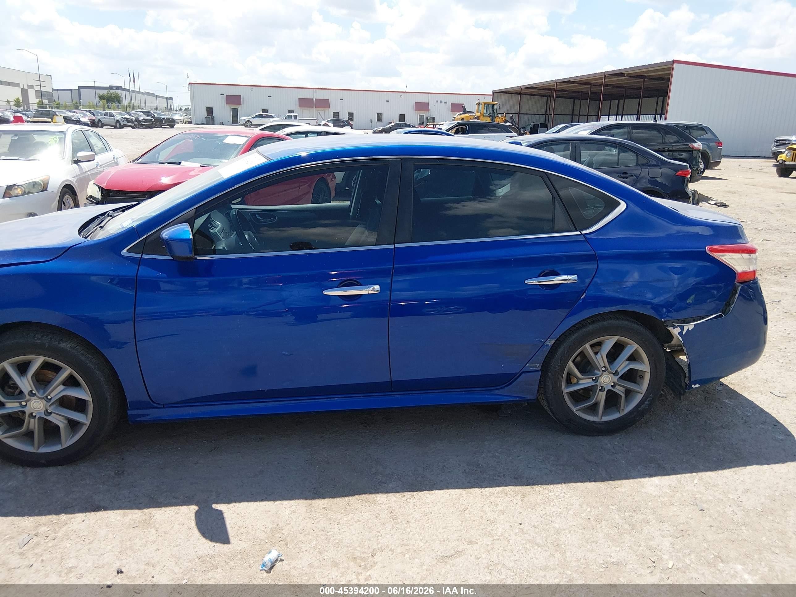 2013 Nissan Sentra Sr Blue vin: 3N1AB7AP0DL724477
