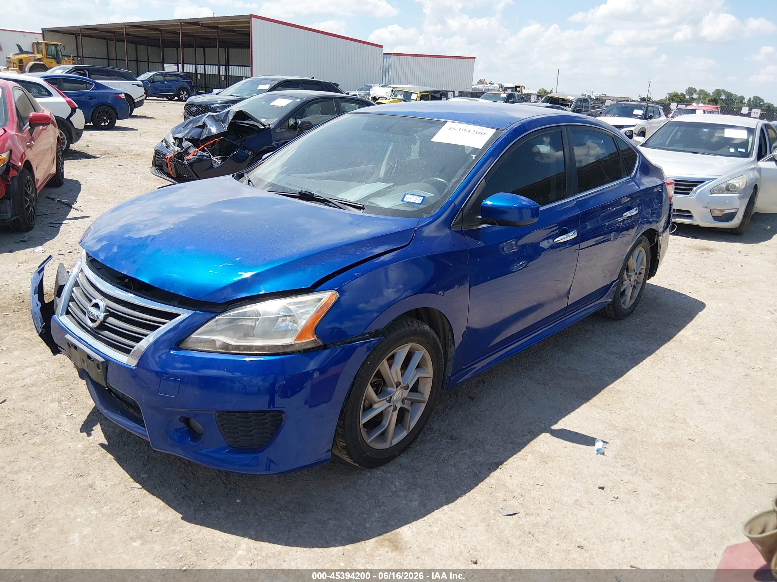 2013 Nissan Sentra Sr Blue vin: 3N1AB7AP0DL724477