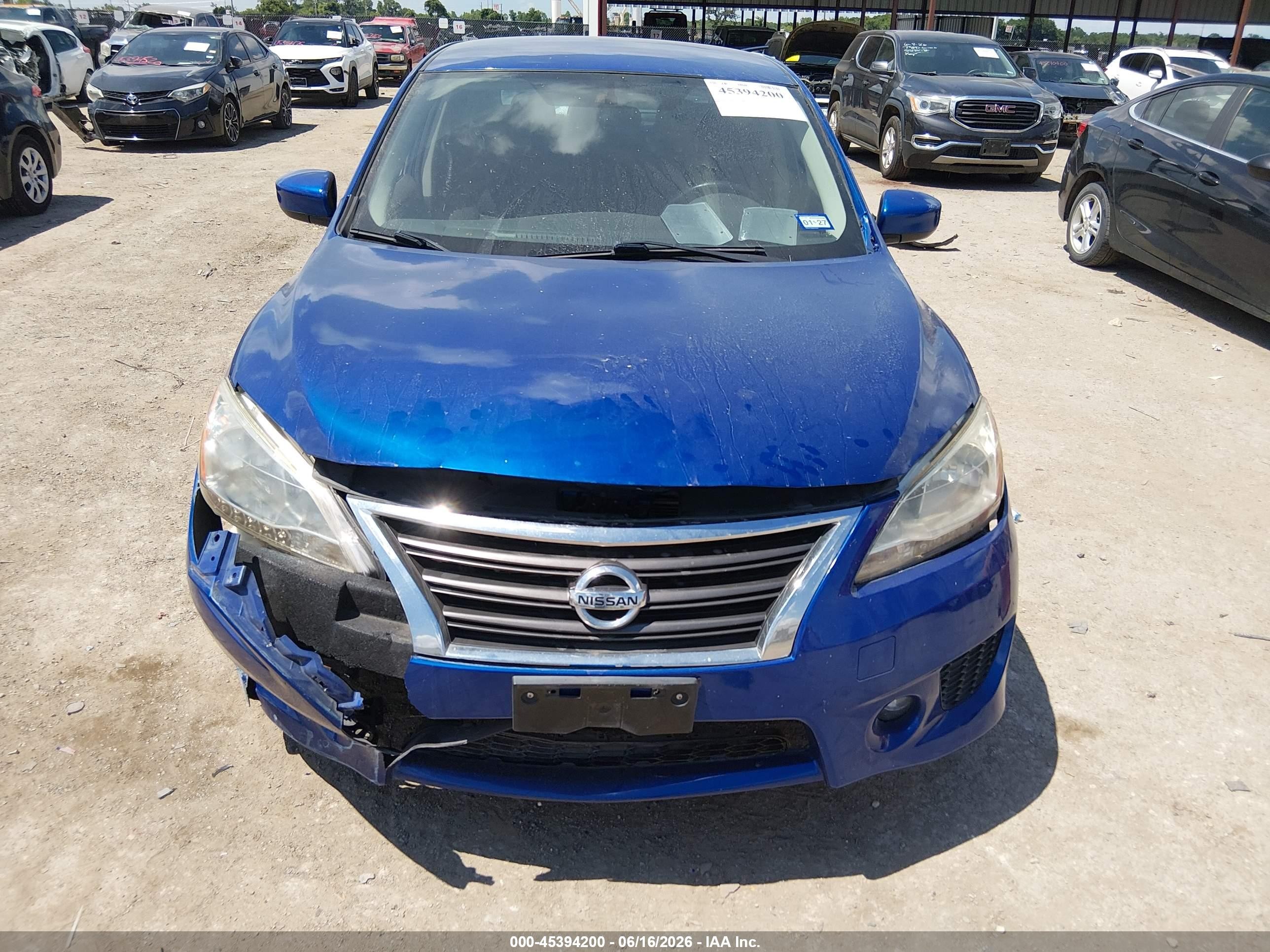 2013 Nissan Sentra Sr Blue vin: 3N1AB7AP0DL724477
