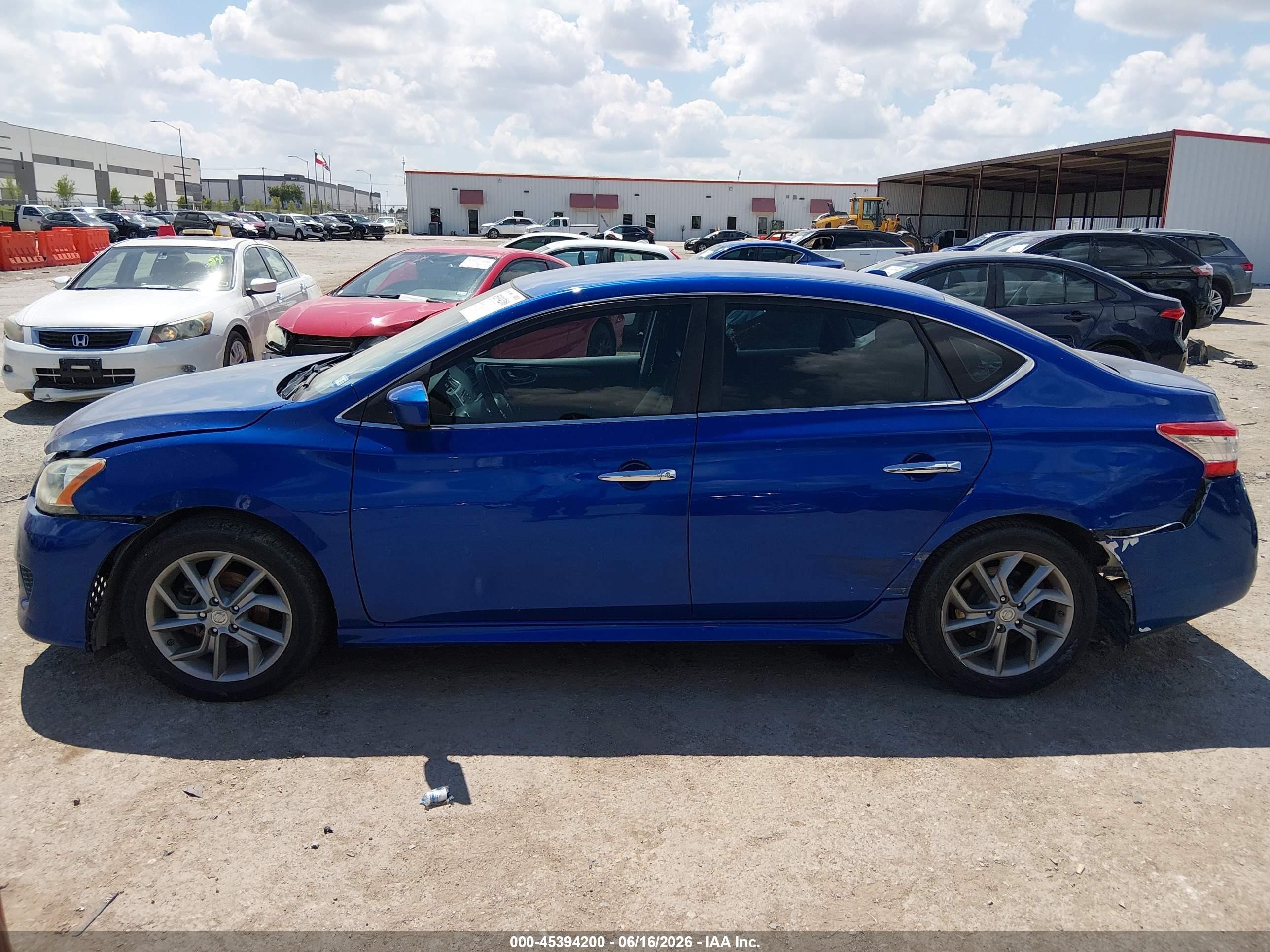 2013 Nissan Sentra Sr Blue vin: 3N1AB7AP0DL724477