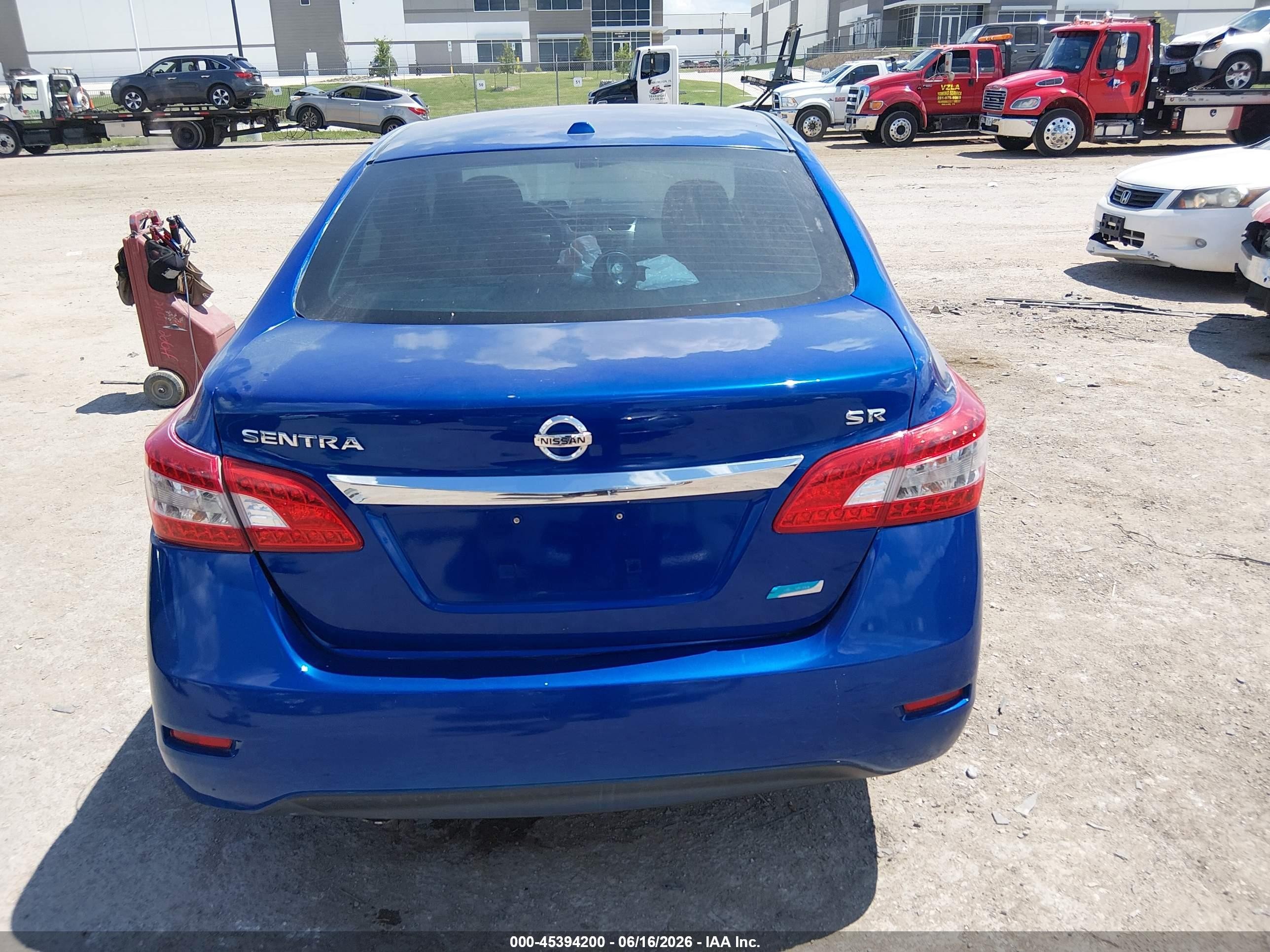 2013 Nissan Sentra Sr Blue vin: 3N1AB7AP0DL724477