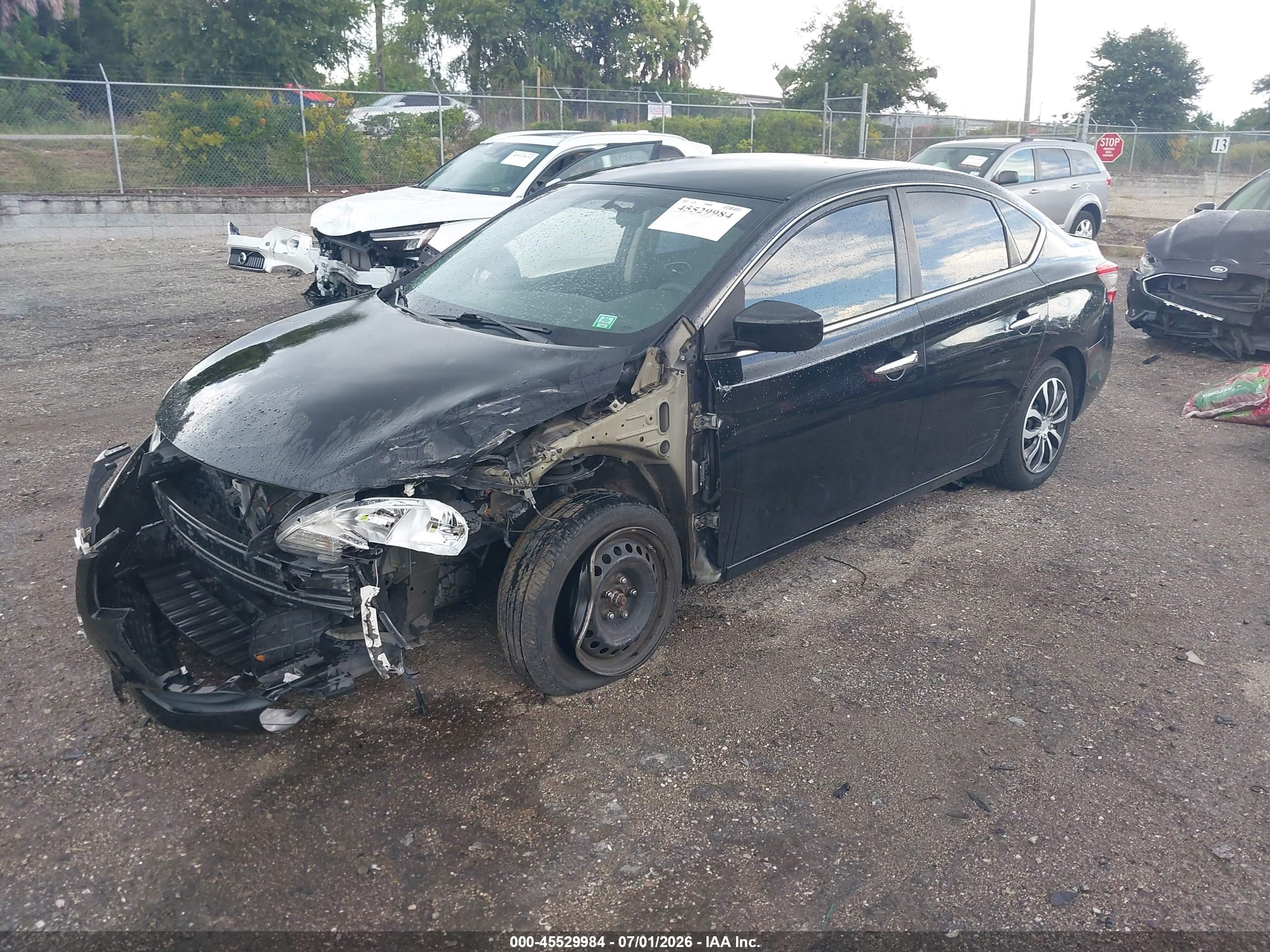 2013 Nissan Sentra Sv Black vin: 3N1AB7AP0DL733857