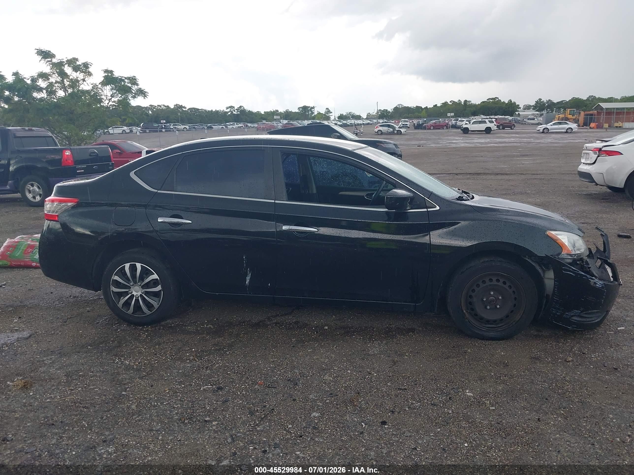 2013 Nissan Sentra Sv Black vin: 3N1AB7AP0DL733857