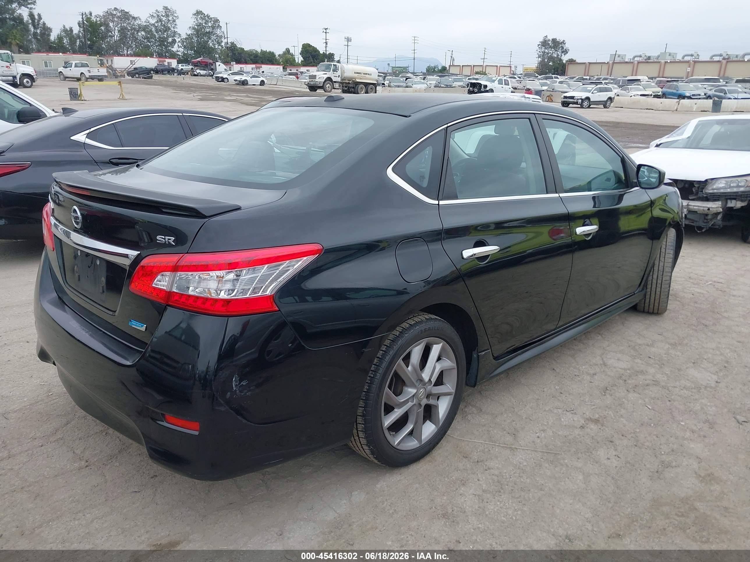 2013 Nissan Sentra Sr Black vin: 3N1AB7AP0DL736774