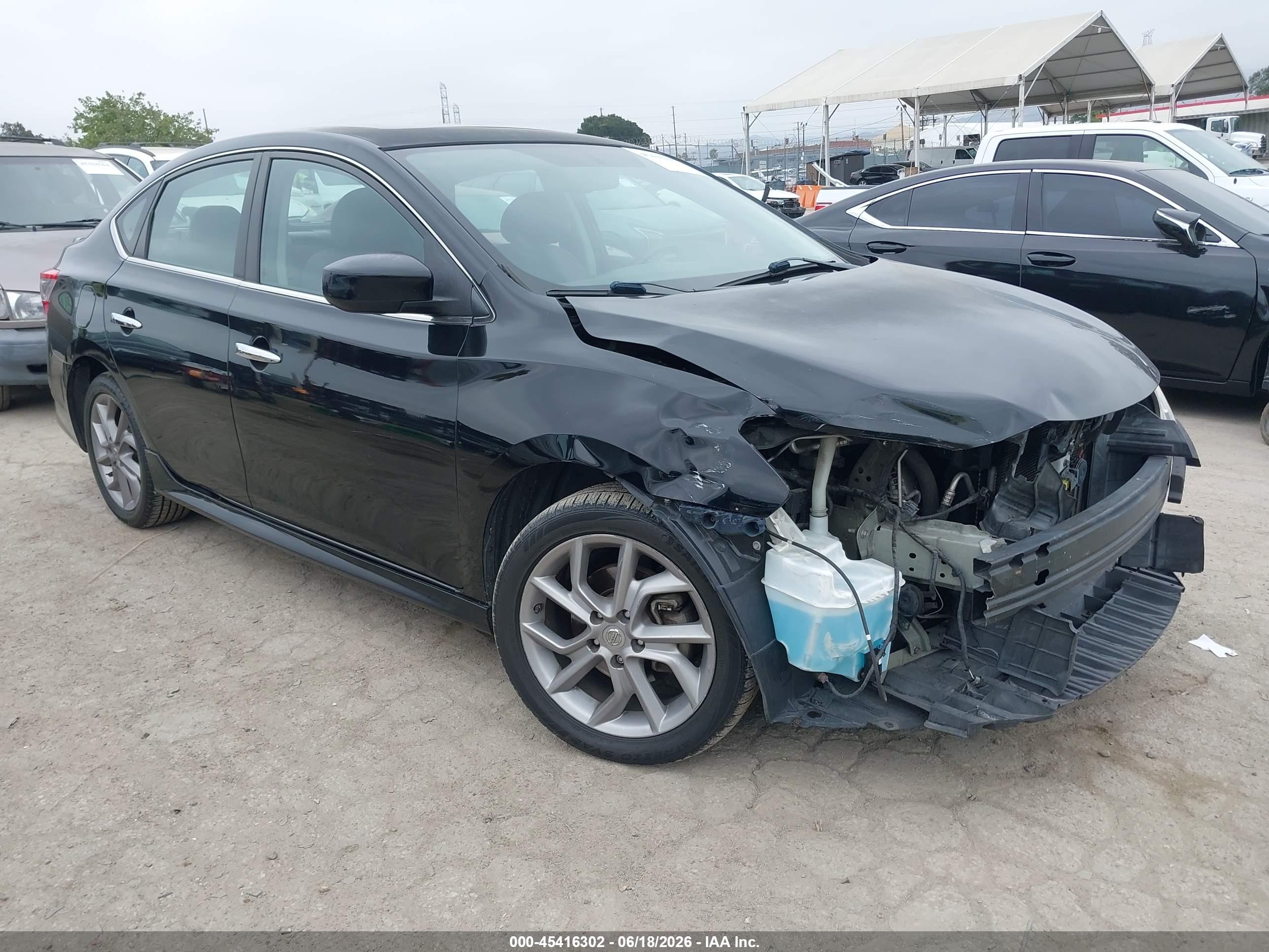 2013 Nissan Sentra Sr Black vin: 3N1AB7AP0DL736774