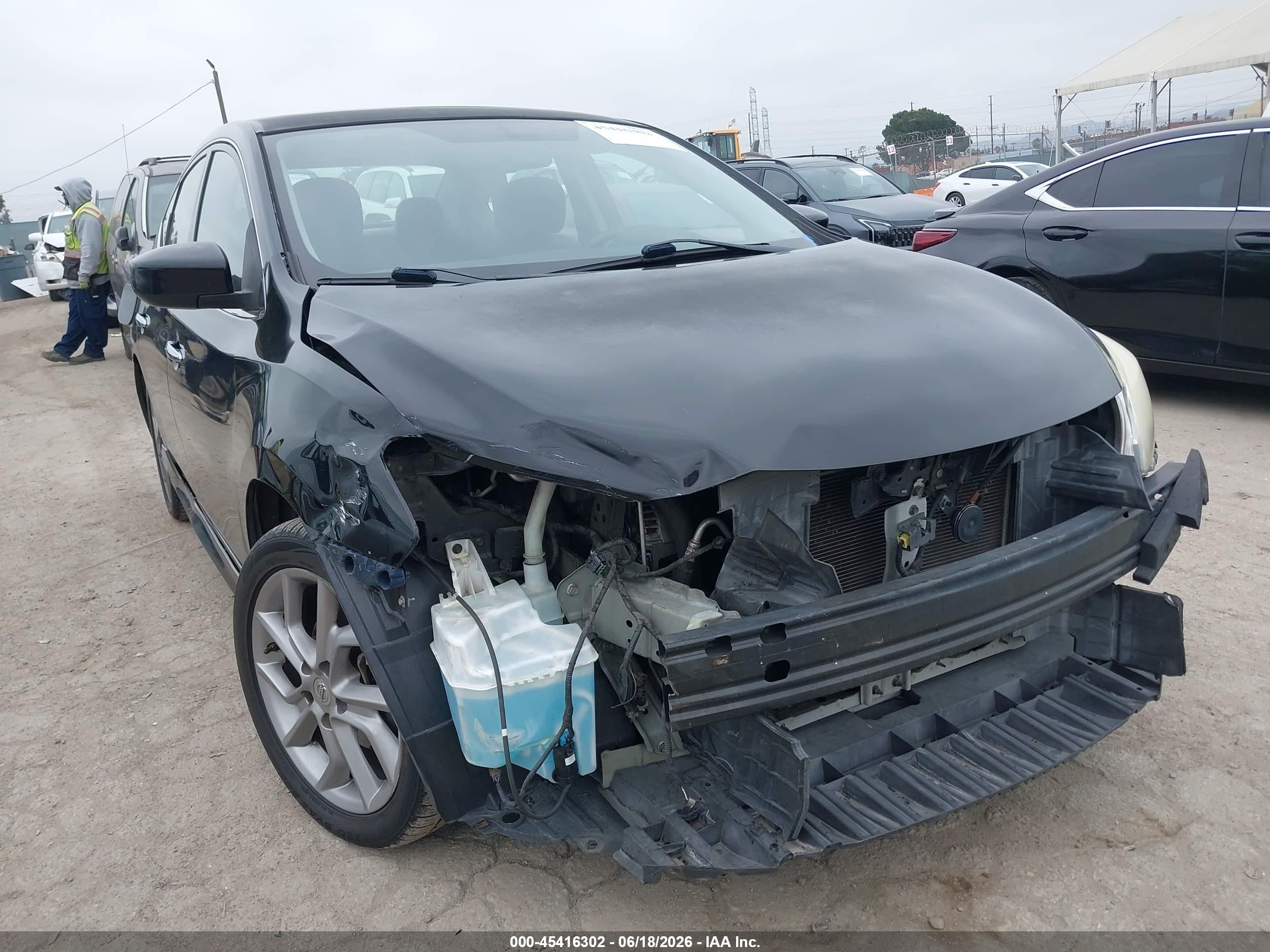2013 Nissan Sentra Sr Black vin: 3N1AB7AP0DL736774