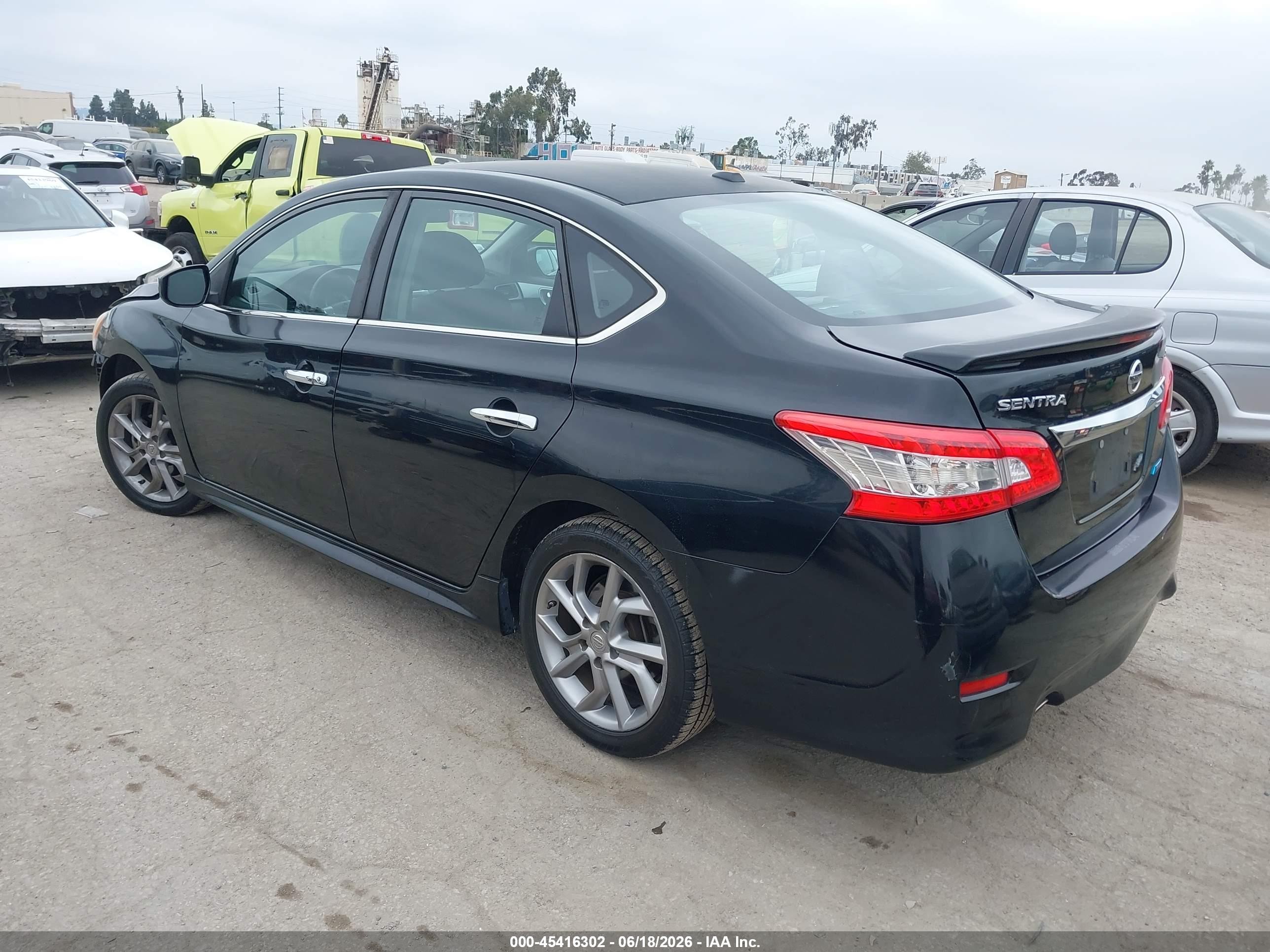 2013 Nissan Sentra Sr Black vin: 3N1AB7AP0DL736774