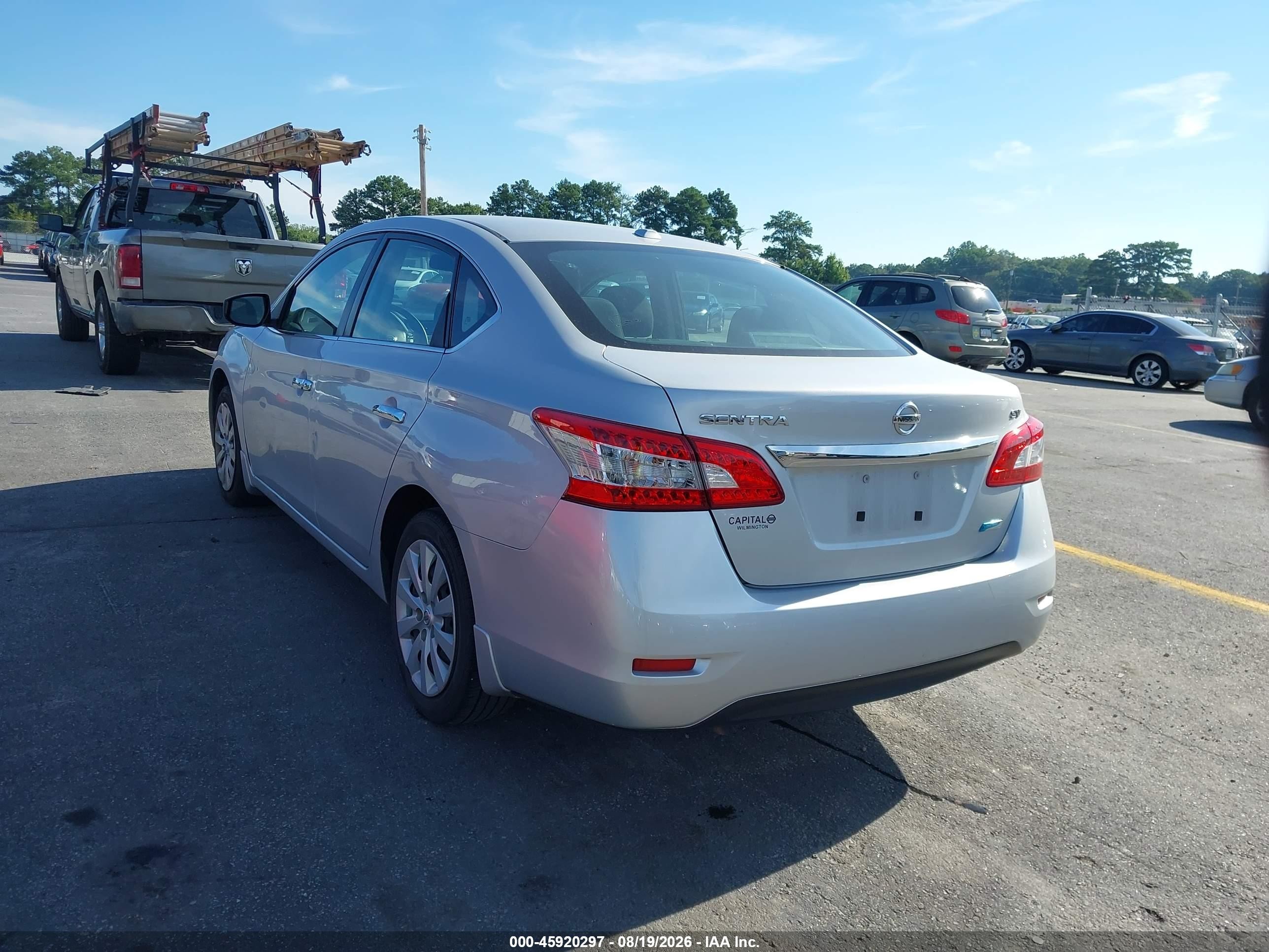 2013 Nissan Sentra Sv Silver vin: 3N1AB7AP0DL739416