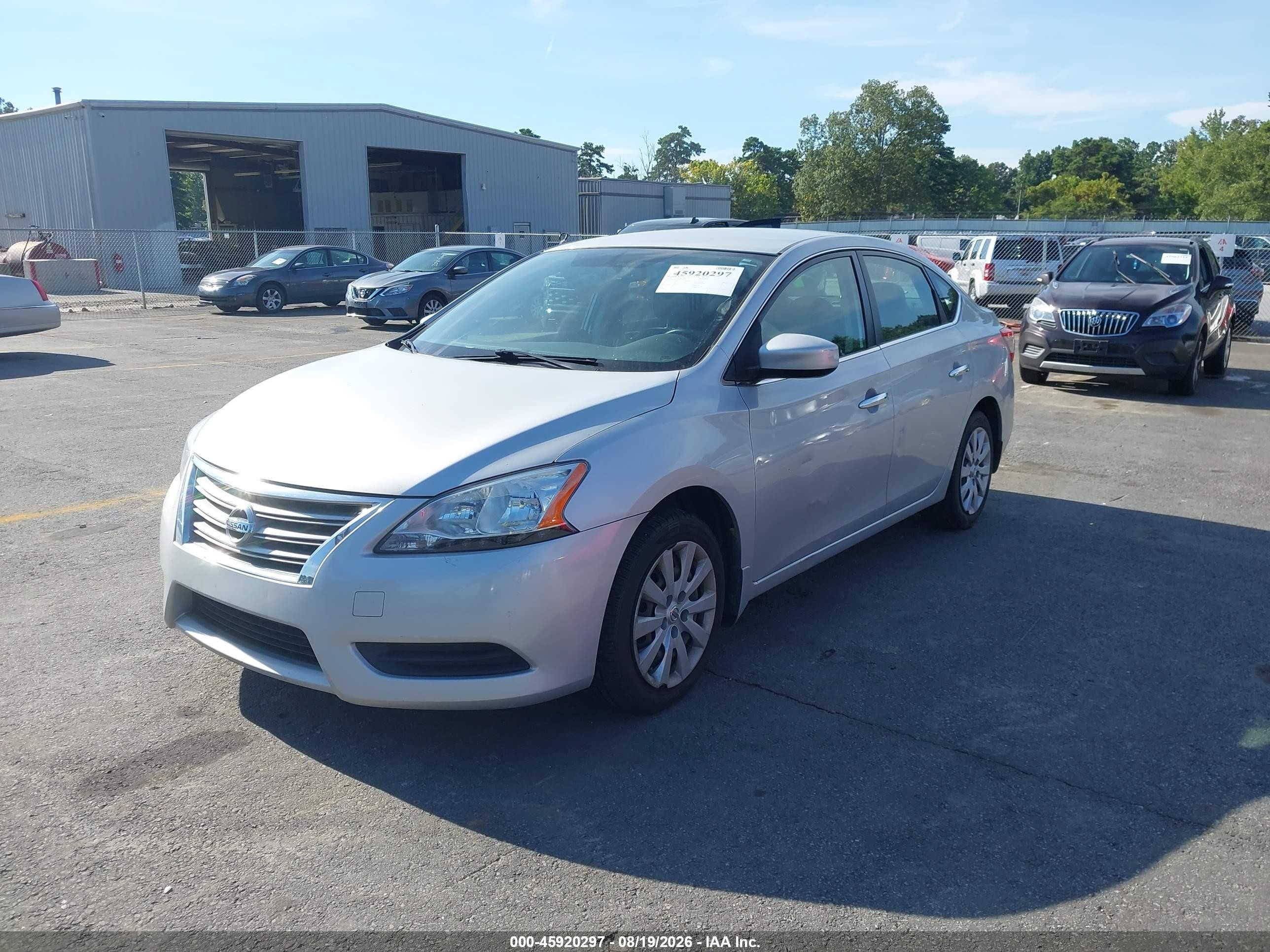 2013 Nissan Sentra Sv Silver vin: 3N1AB7AP0DL739416