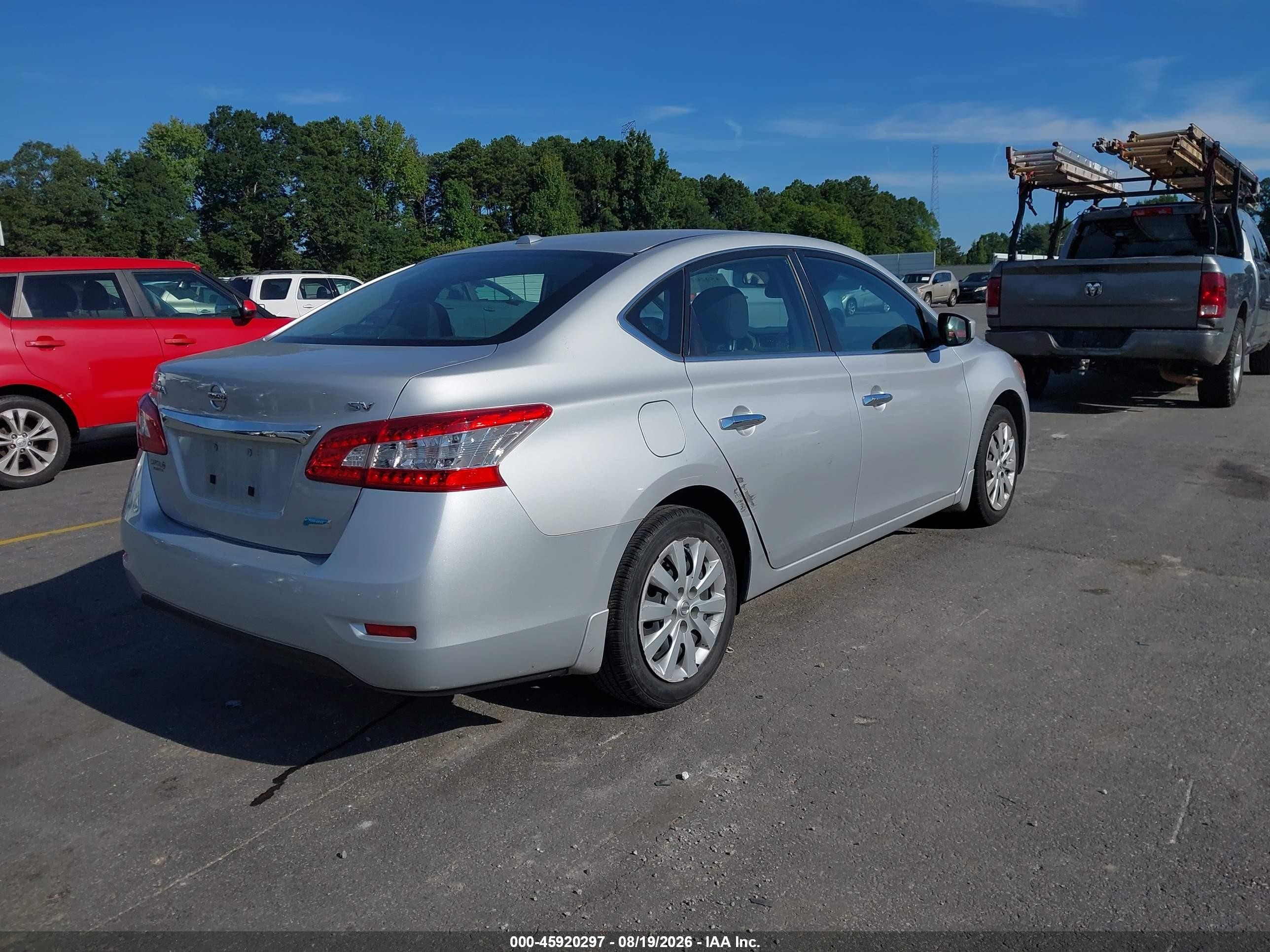 2013 Nissan Sentra Sv Silver vin: 3N1AB7AP0DL739416