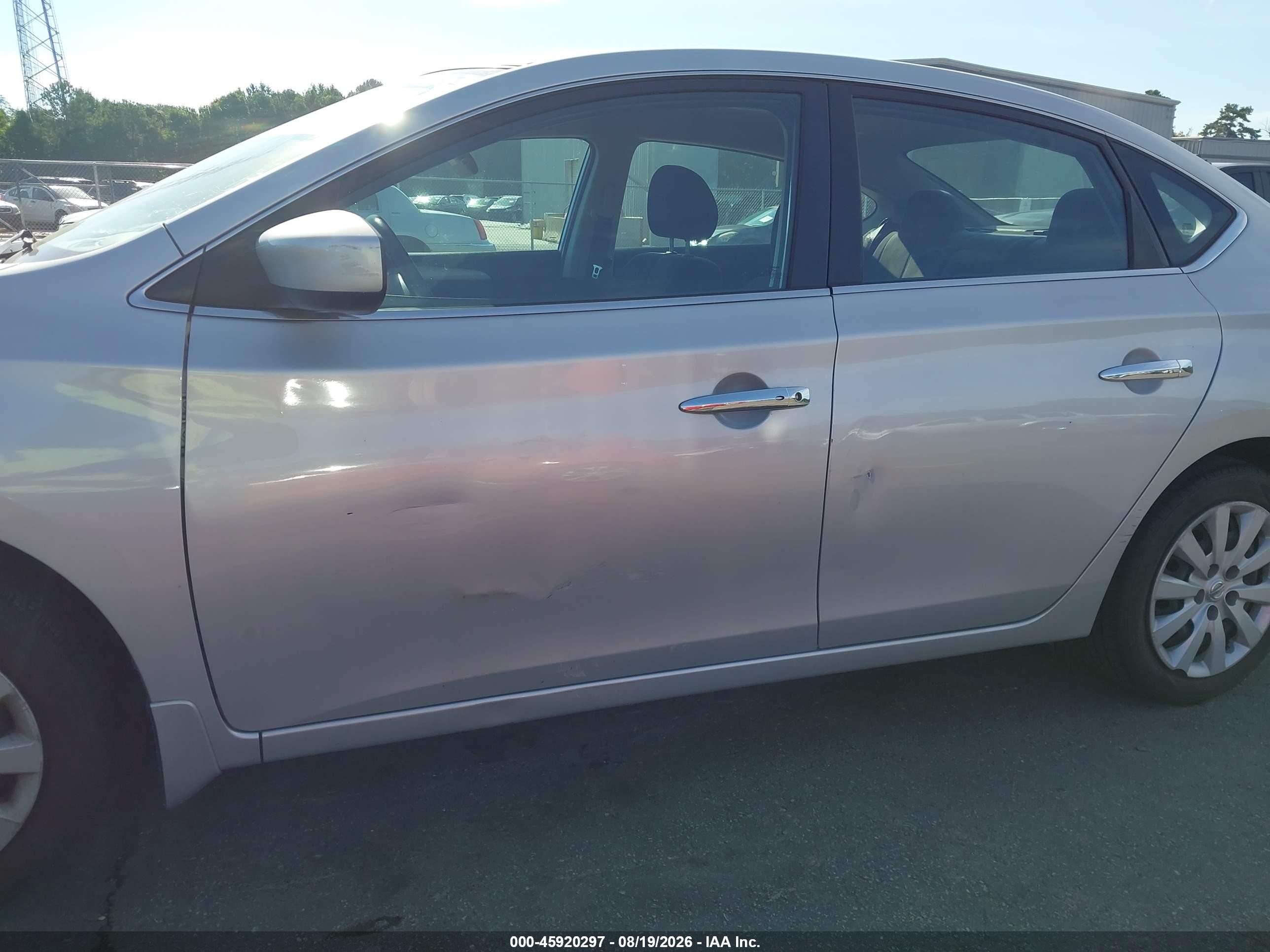 2013 Nissan Sentra Sv Silver vin: 3N1AB7AP0DL739416