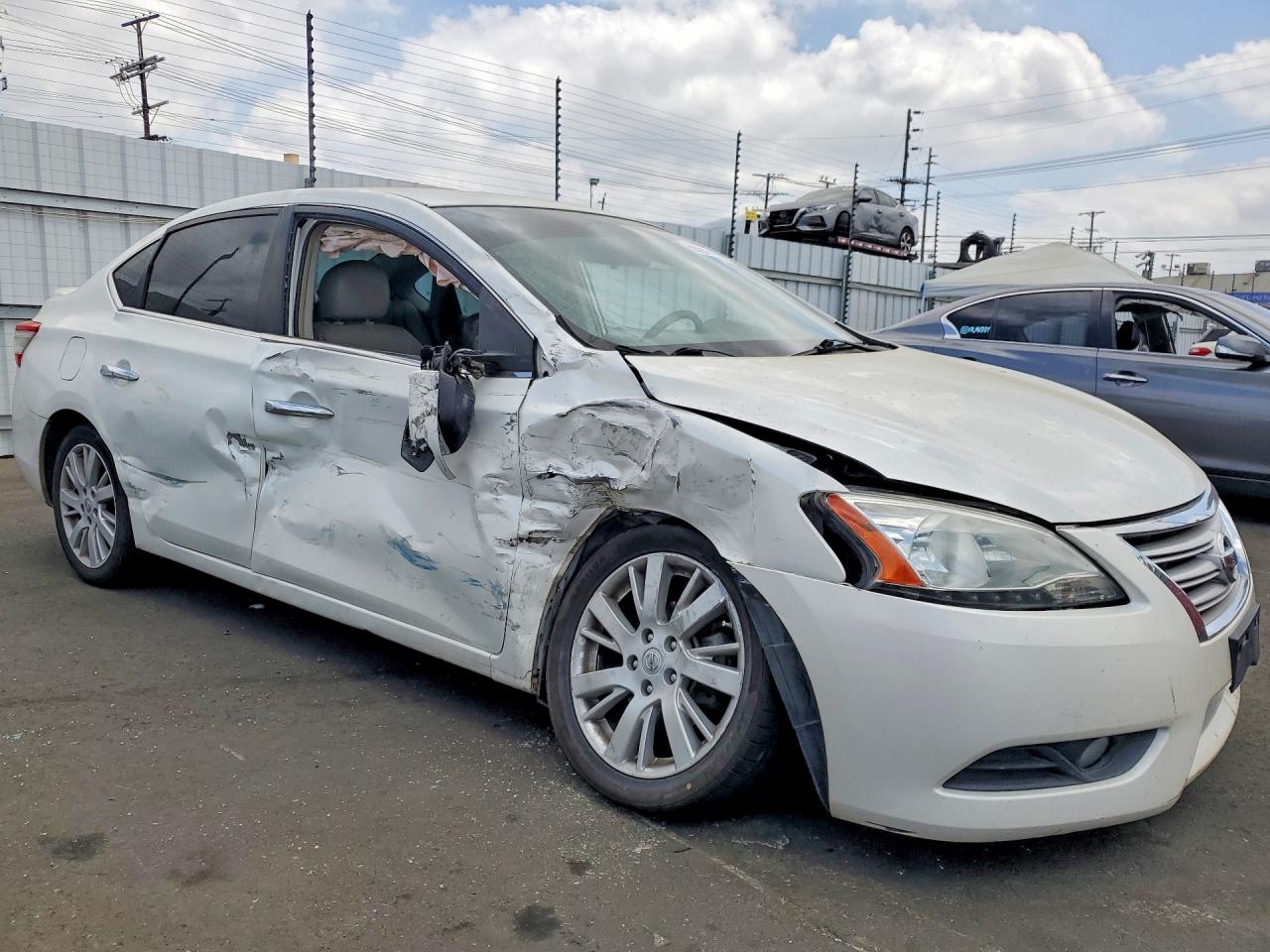 2013 Nissan Sentra S White vin: 3N1AB7AP0DL746950