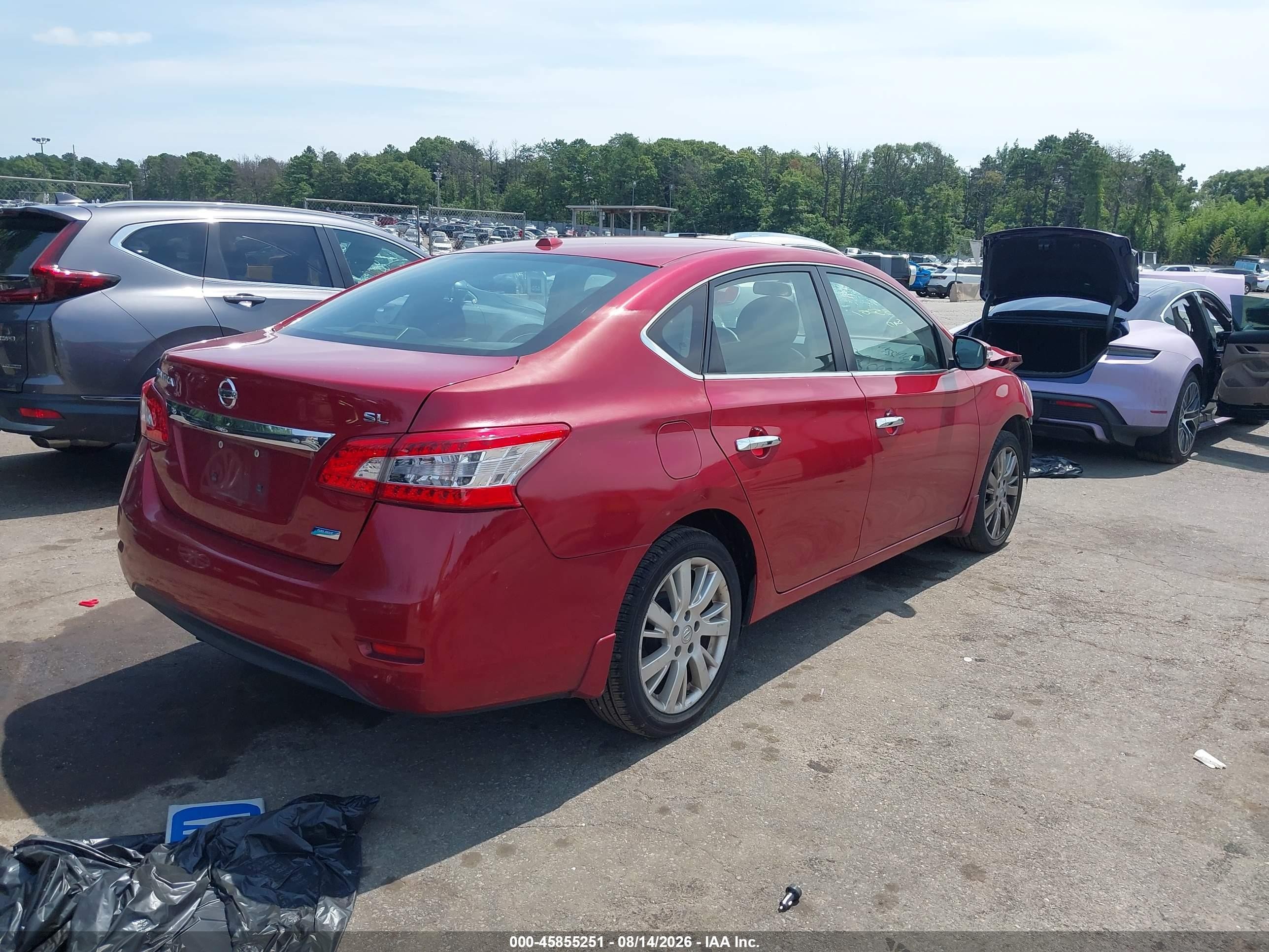 2013 Nissan Sentra Sl Красный vin: 3N1AB7AP0DL751033