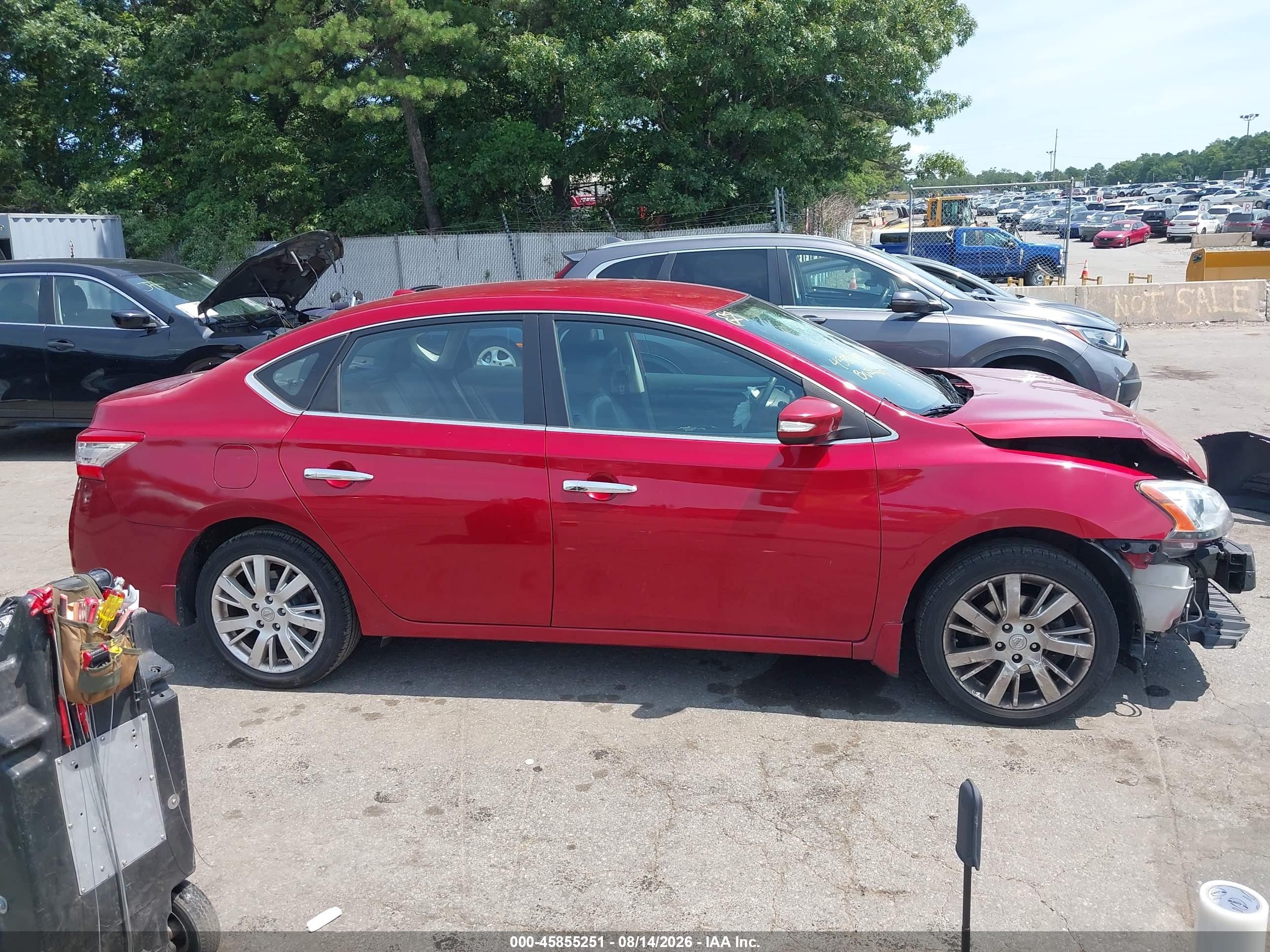 2013 Nissan Sentra Sl Красный vin: 3N1AB7AP0DL751033