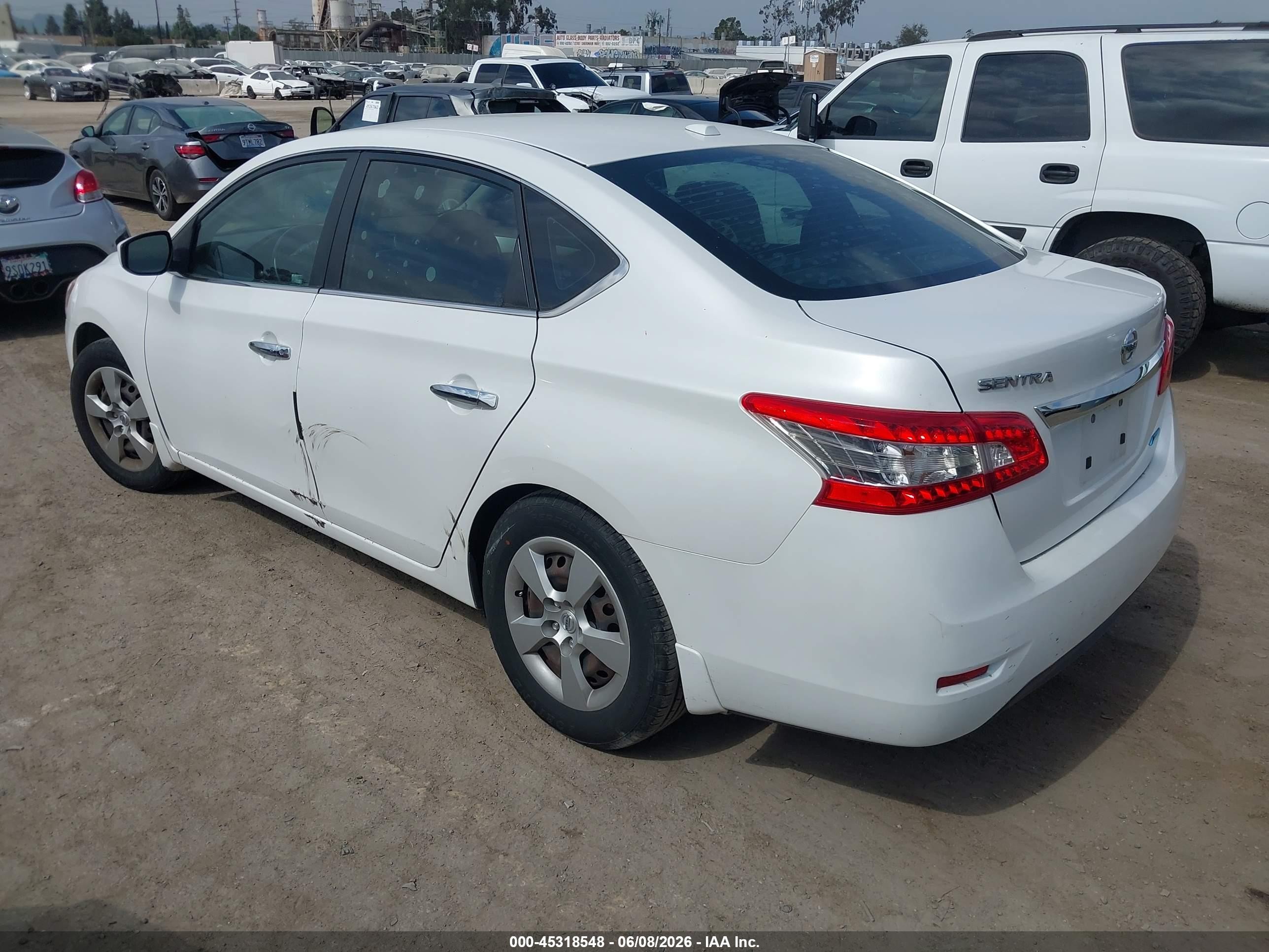 2013 Nissan Sentra Sv White vin: 3N1AB7AP0DL752070