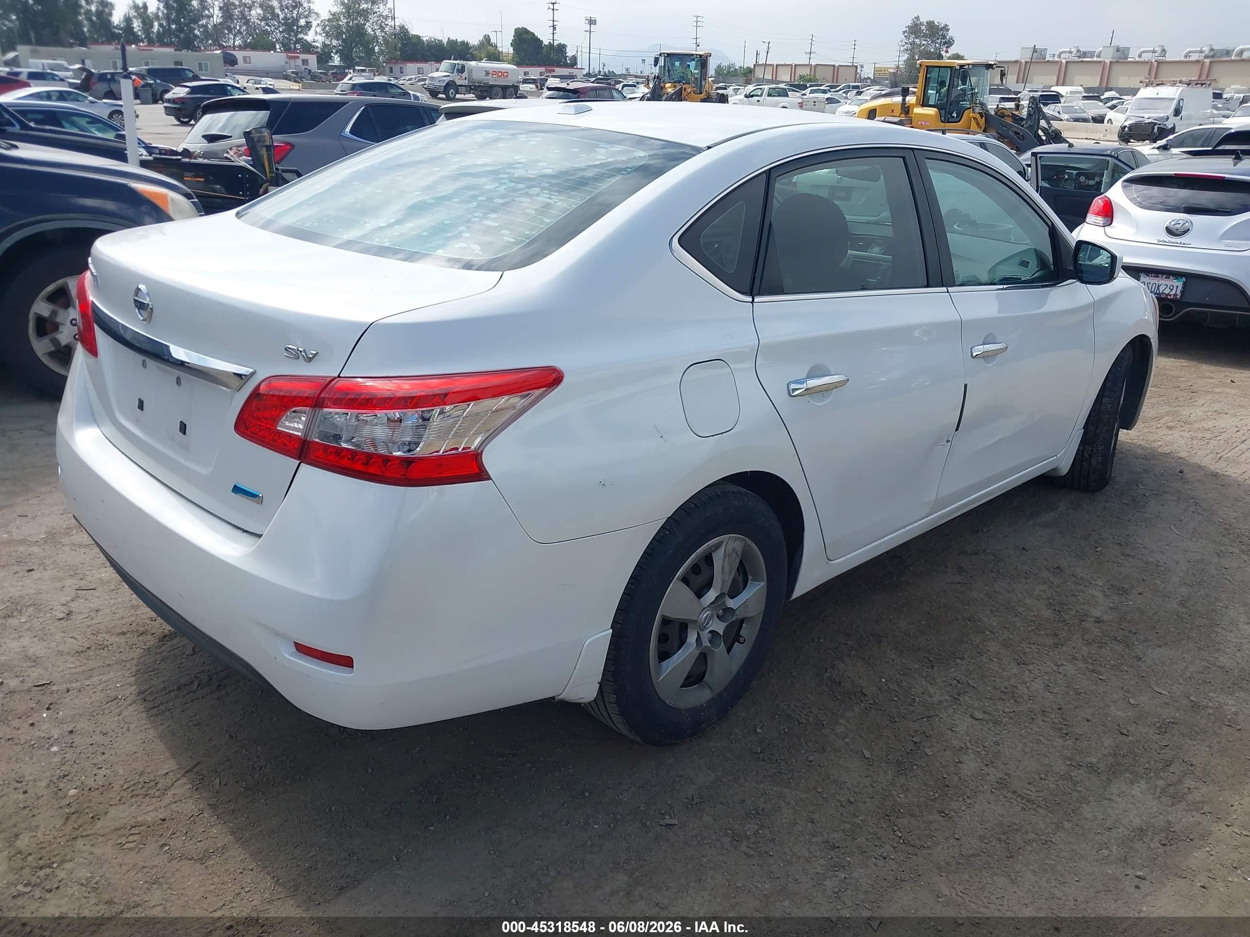 2013 Nissan Sentra Sv White vin: 3N1AB7AP0DL752070
