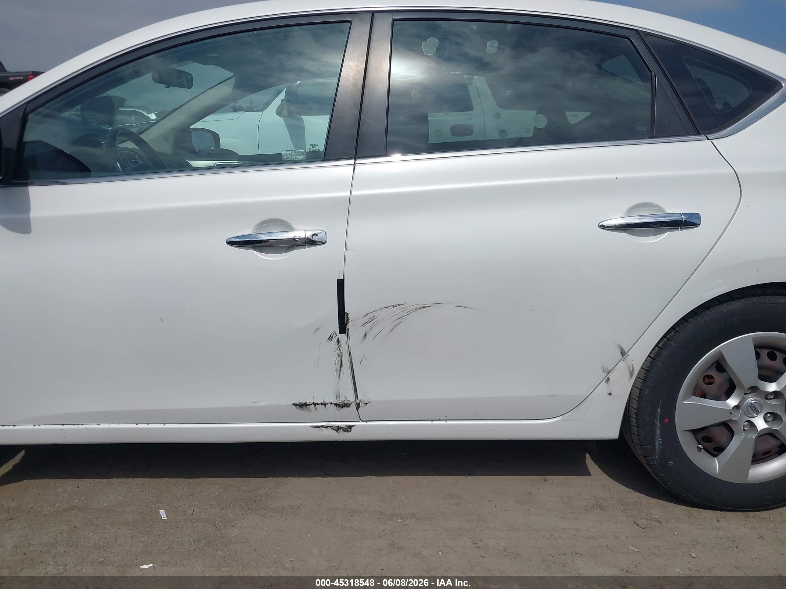 2013 Nissan Sentra Sv White vin: 3N1AB7AP0DL752070