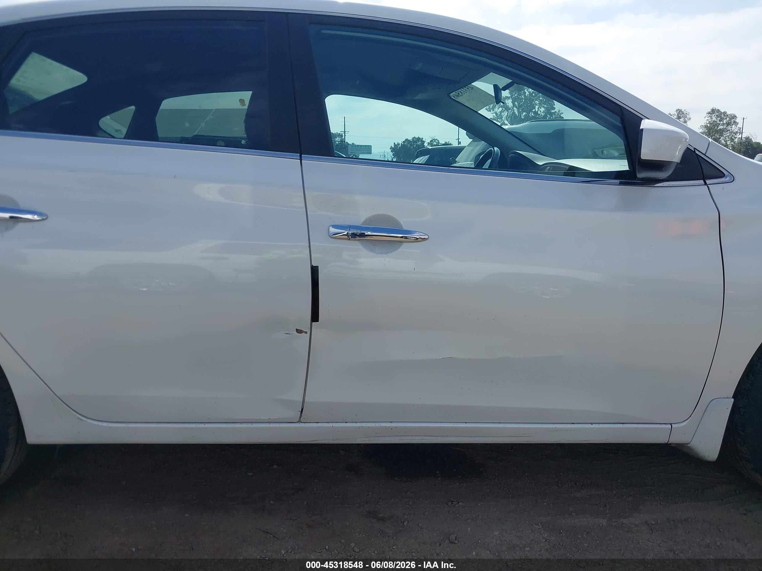 2013 Nissan Sentra Sv White vin: 3N1AB7AP0DL752070