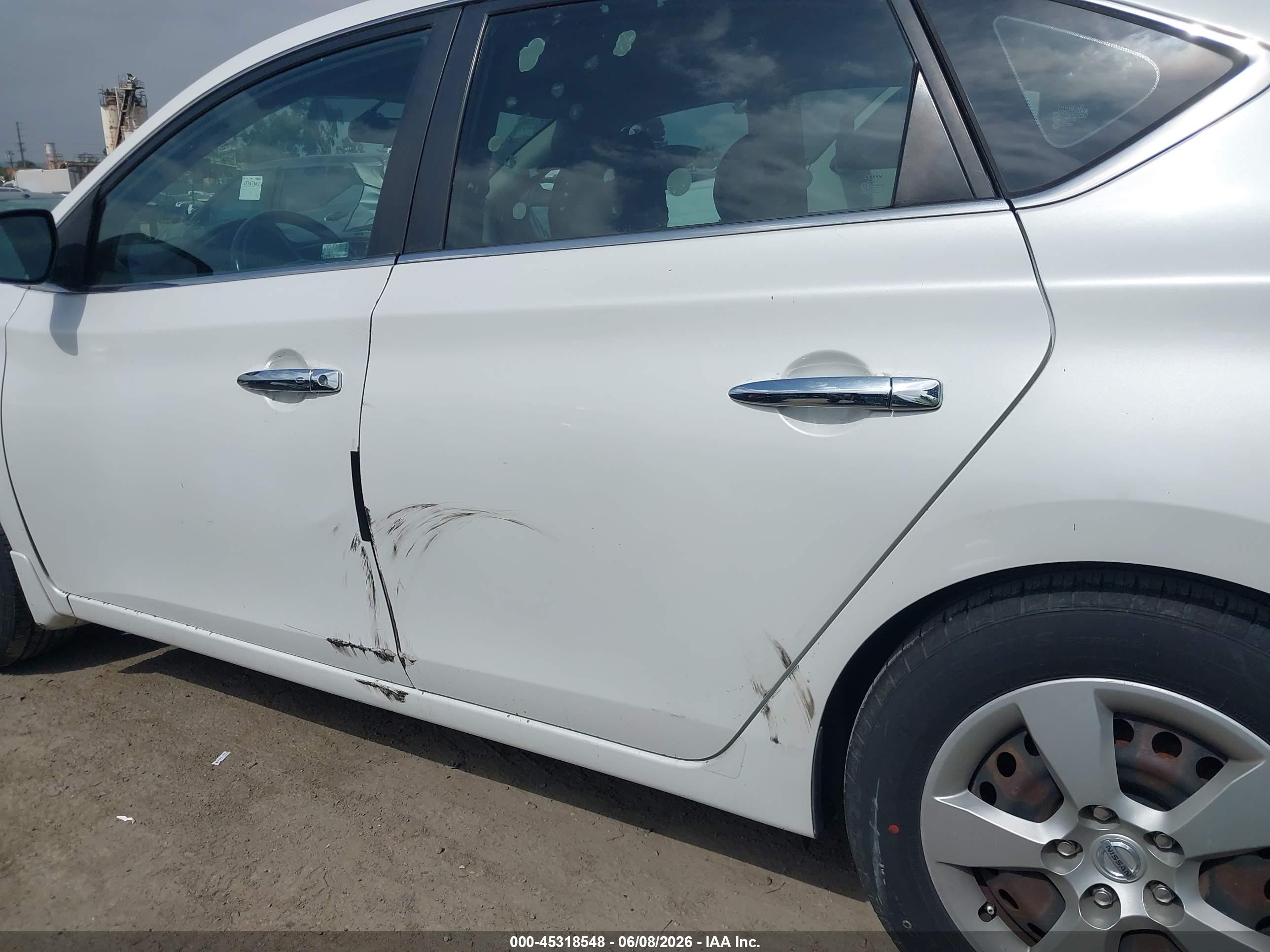2013 Nissan Sentra Sv White vin: 3N1AB7AP0DL752070