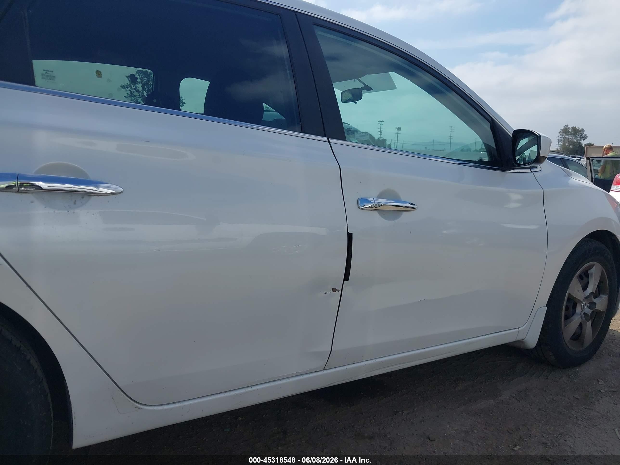 2013 Nissan Sentra Sv White vin: 3N1AB7AP0DL752070