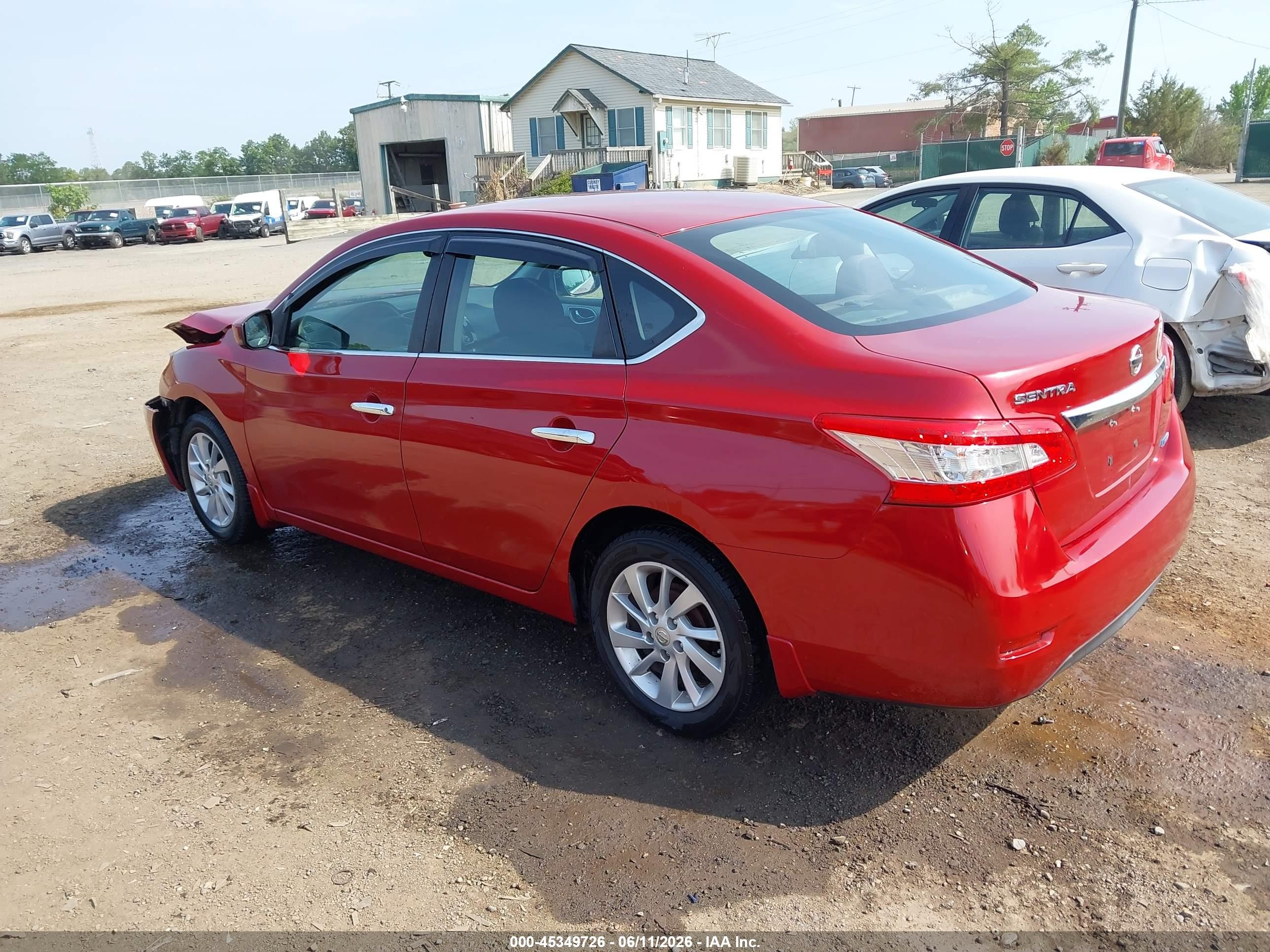 2013 Nissan Sentra S Burgundy vin: 3N1AB7AP0DL753316