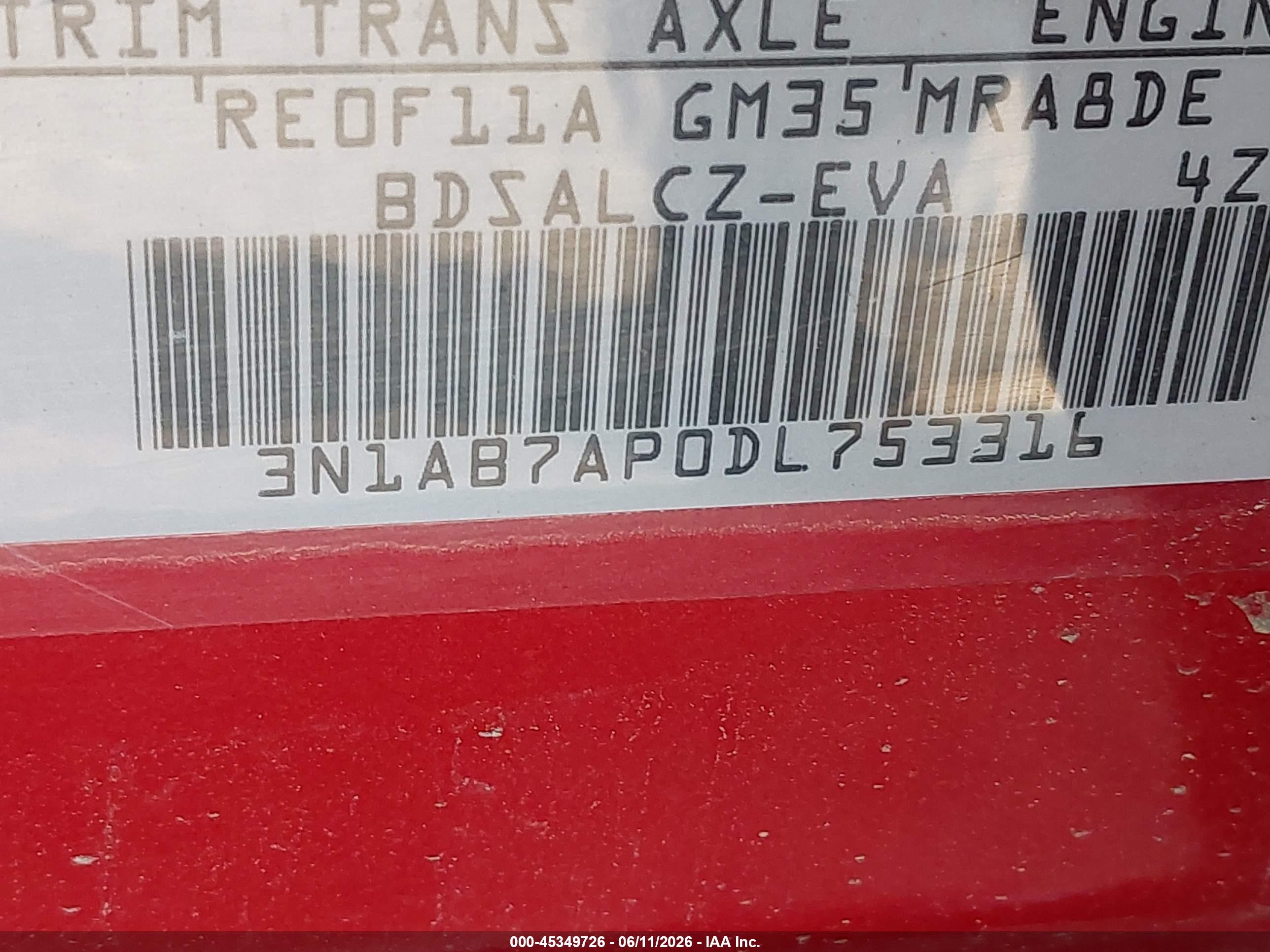 2013 Nissan Sentra S Burgundy vin: 3N1AB7AP0DL753316