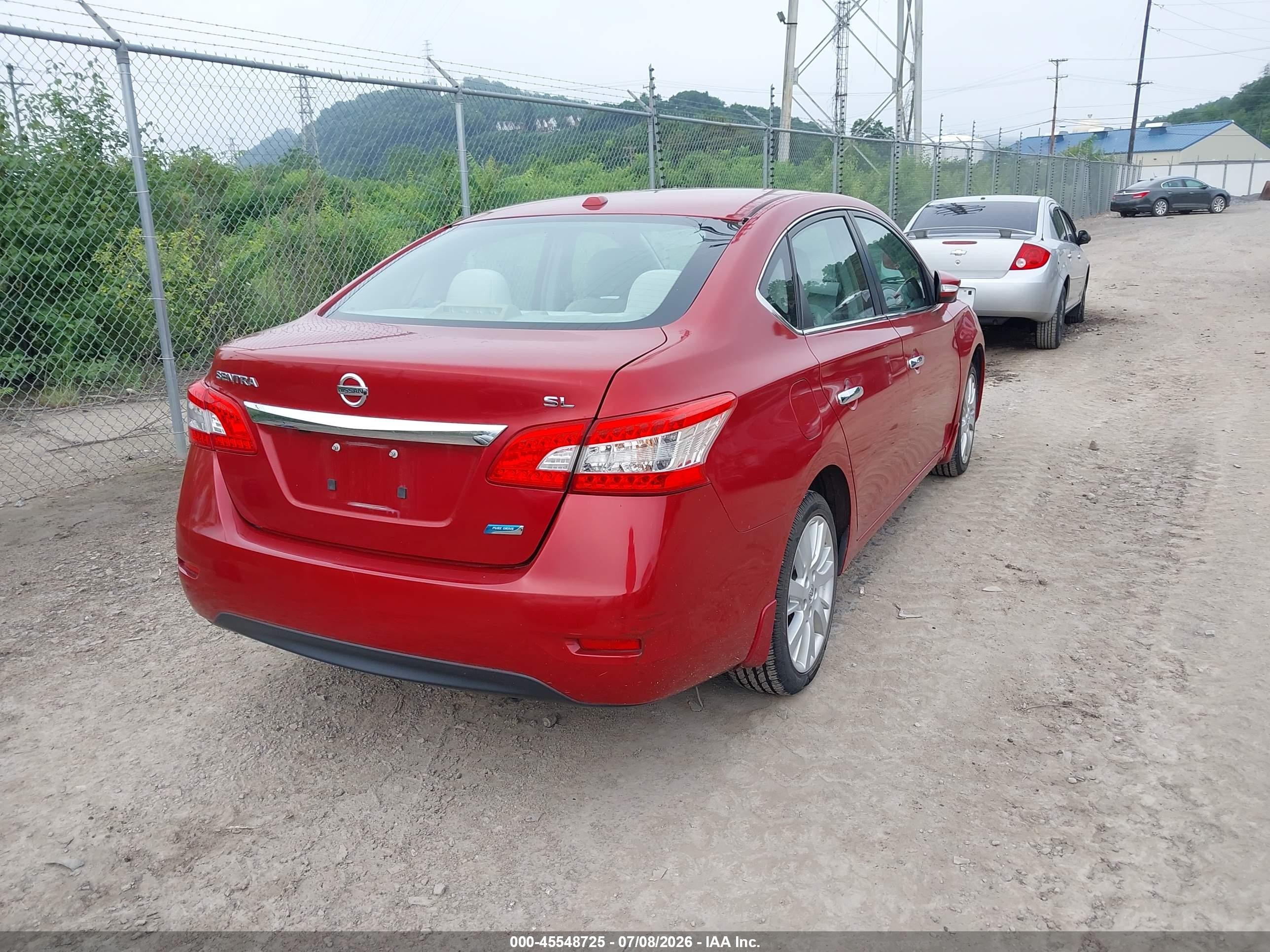 2013 Nissan Sentra Sl Red vin: 3N1AB7AP0DL762629