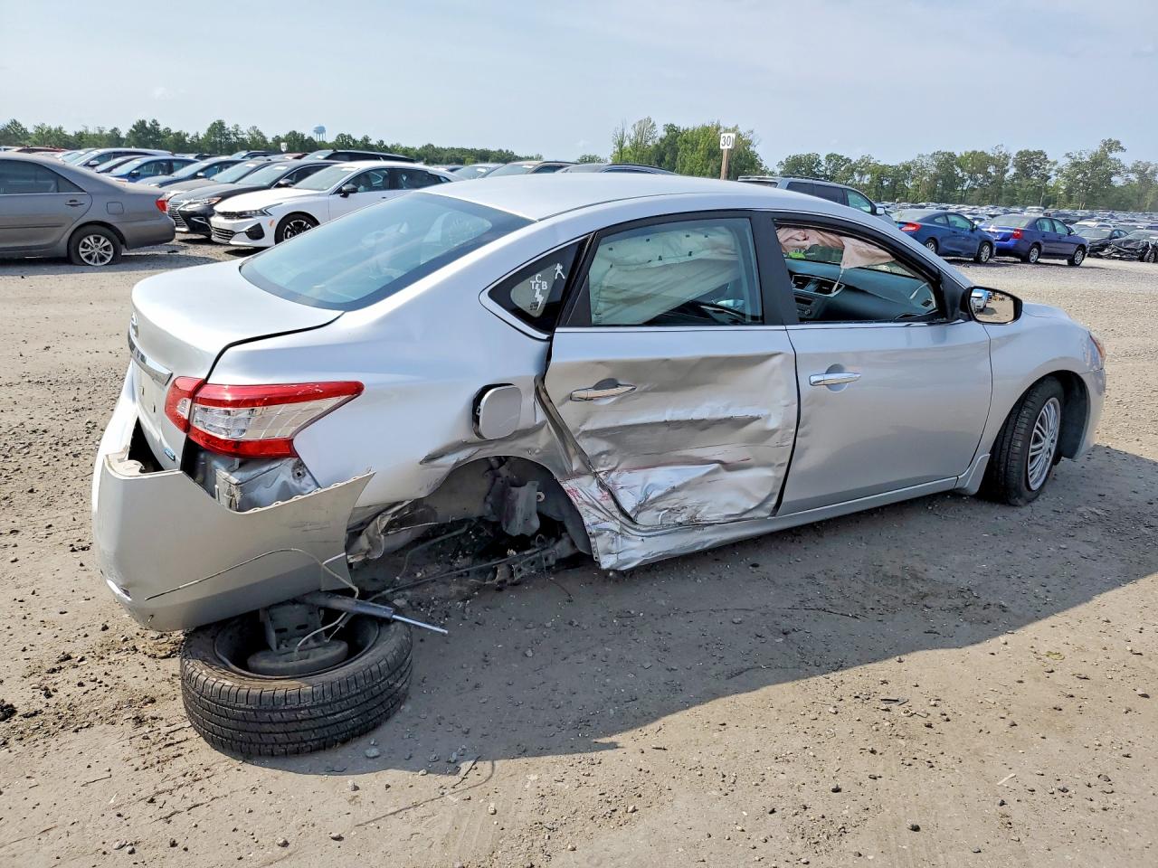 2013 Nissan Sentra S Серый vin: 3N1AB7AP0DL790561