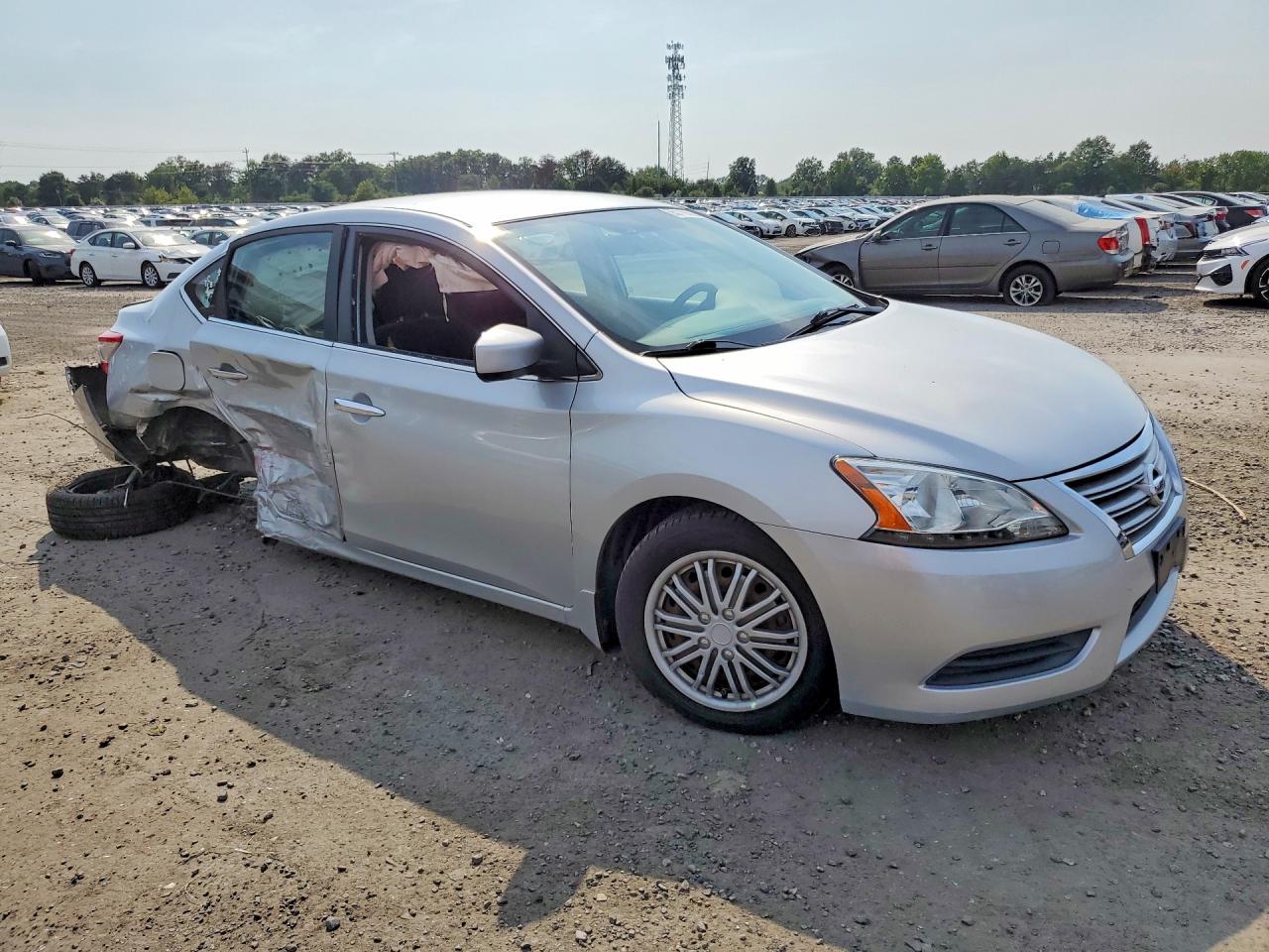 2013 Nissan Sentra S Серый vin: 3N1AB7AP0DL790561