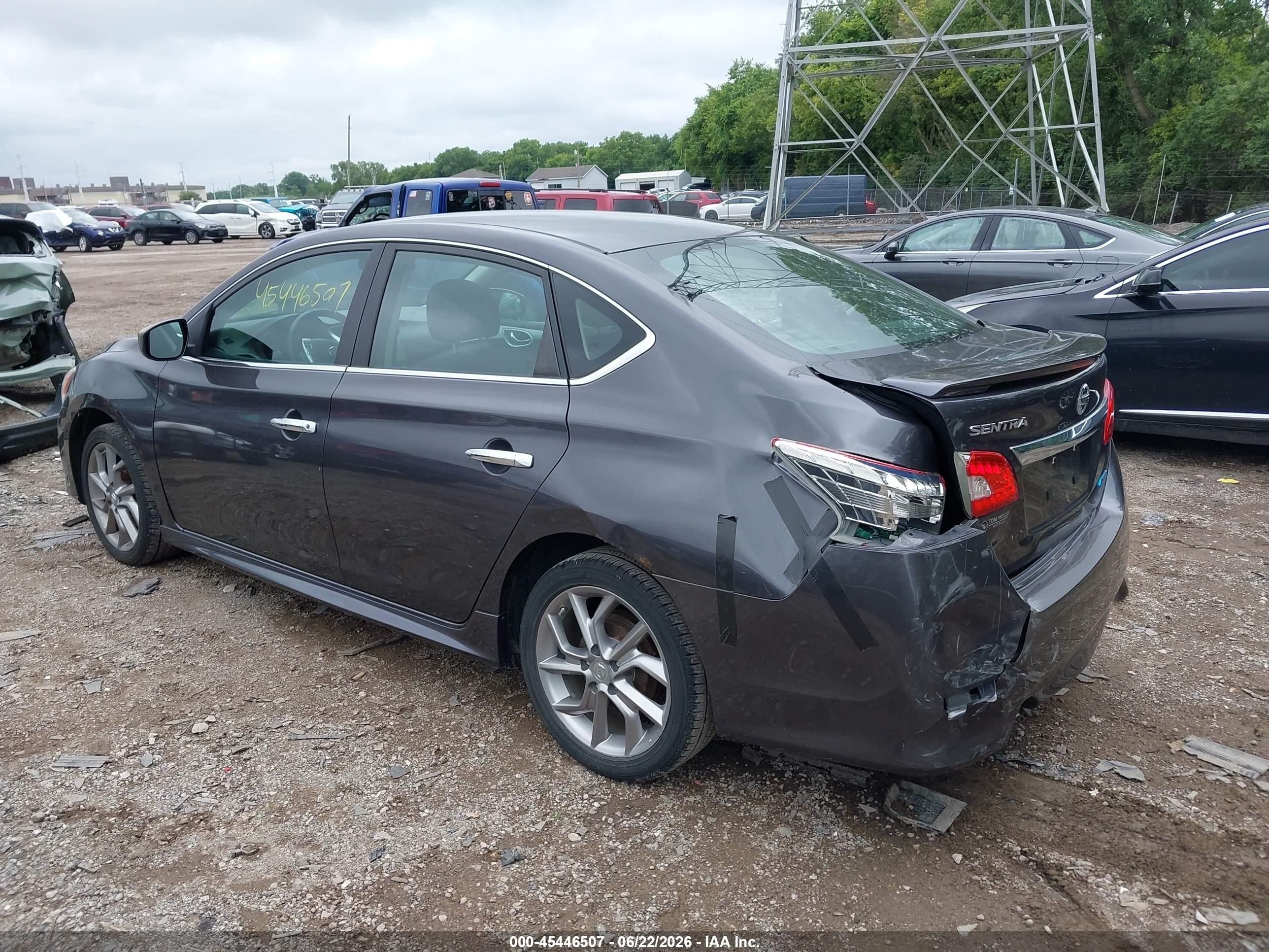 2013 Nissan Sentra Sr Gray vin: 3N1AB7AP0DL799440