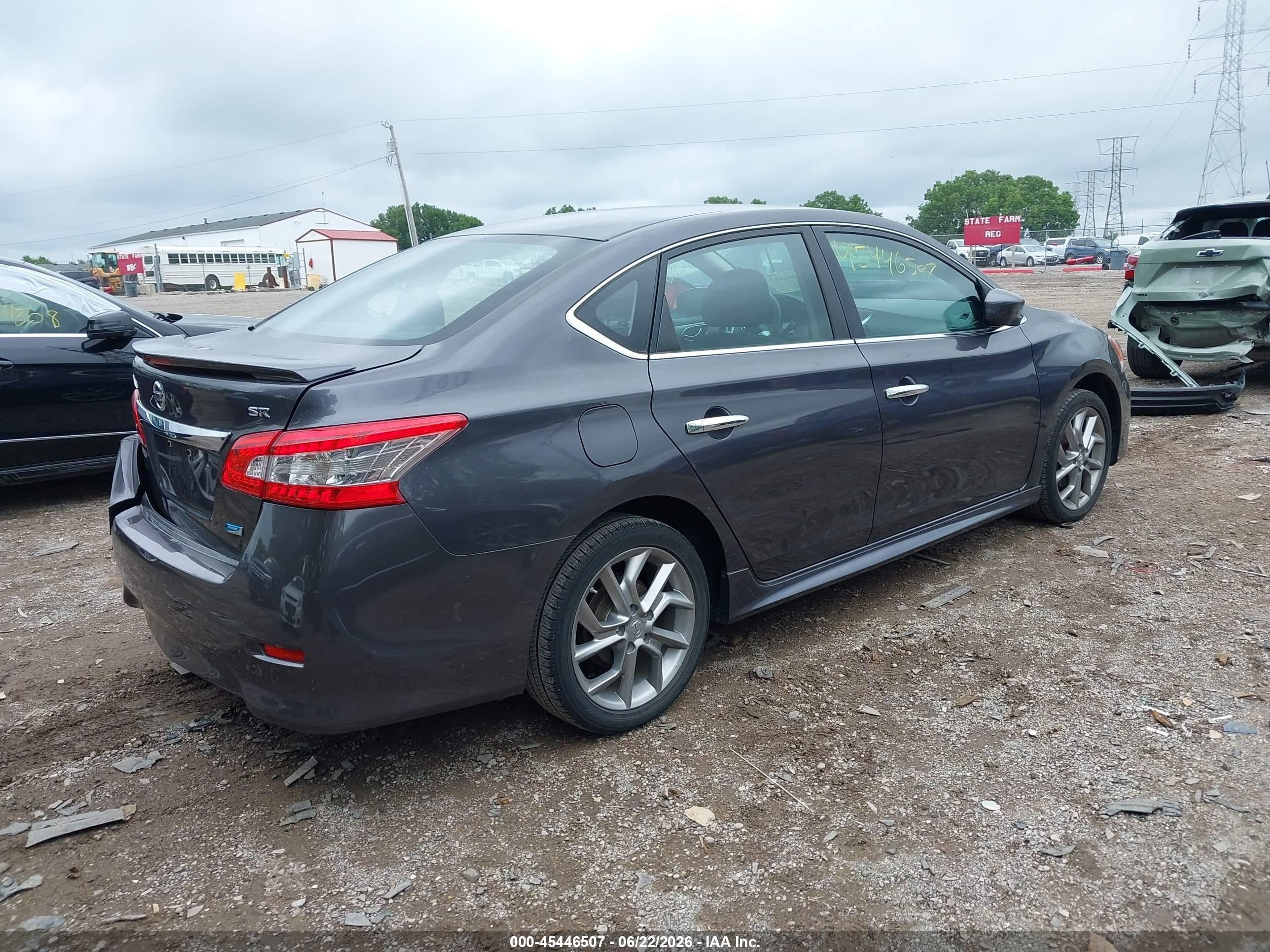 2013 Nissan Sentra Sr Gray vin: 3N1AB7AP0DL799440