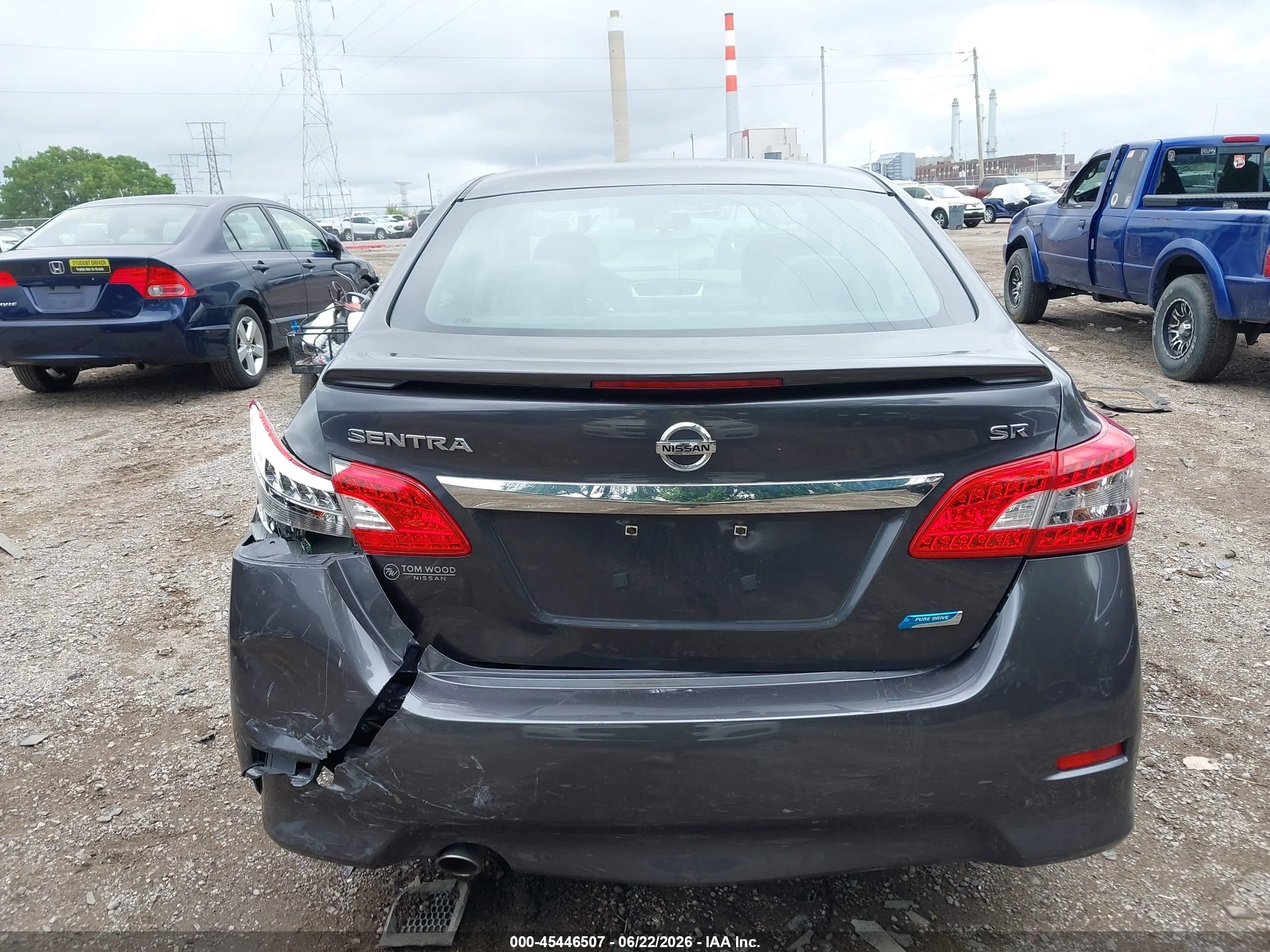 2013 Nissan Sentra Sr Gray vin: 3N1AB7AP0DL799440