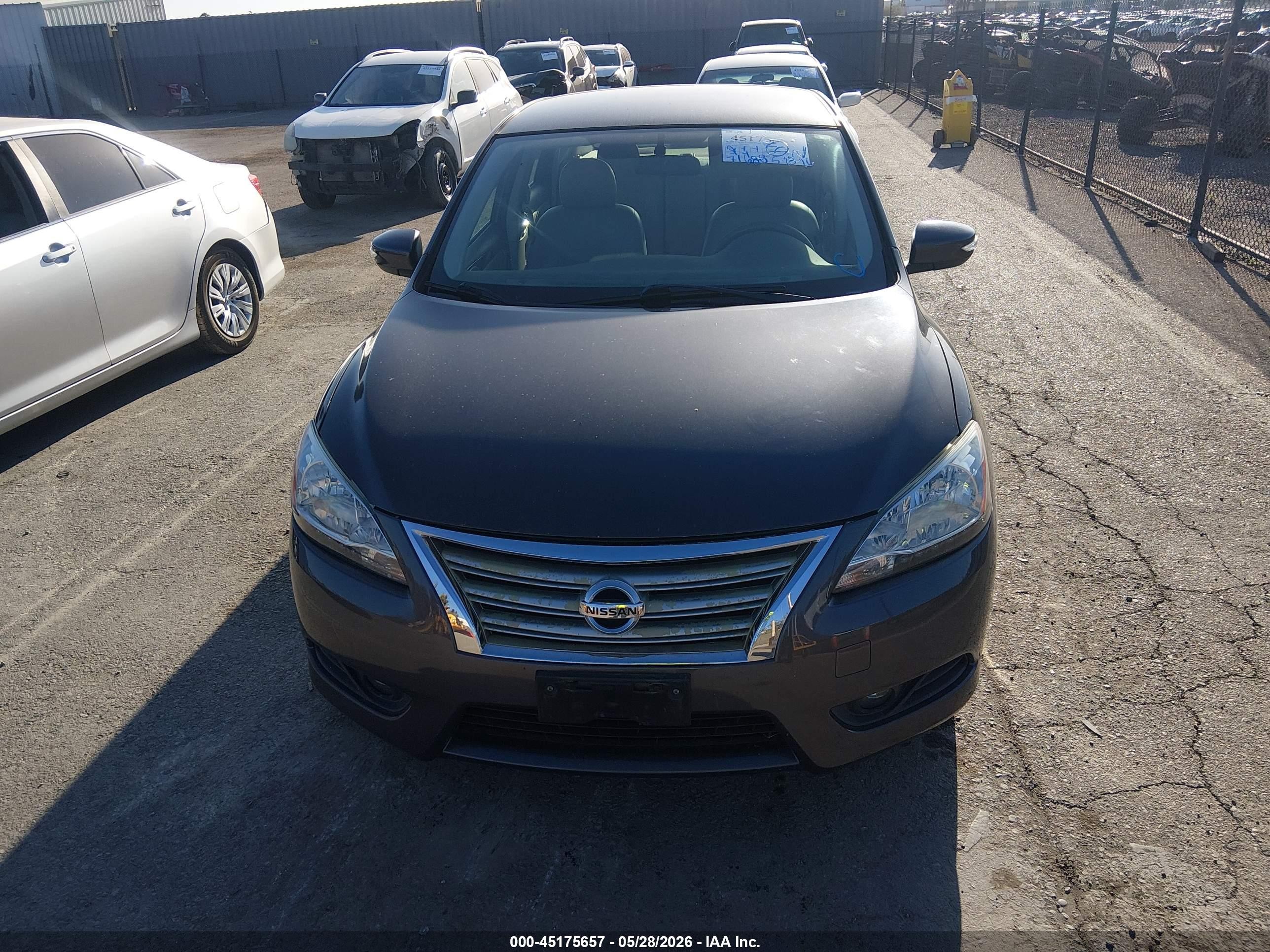 2014 Nissan Sentra Sl Серый vin: 3N1AB7AP0EL608195