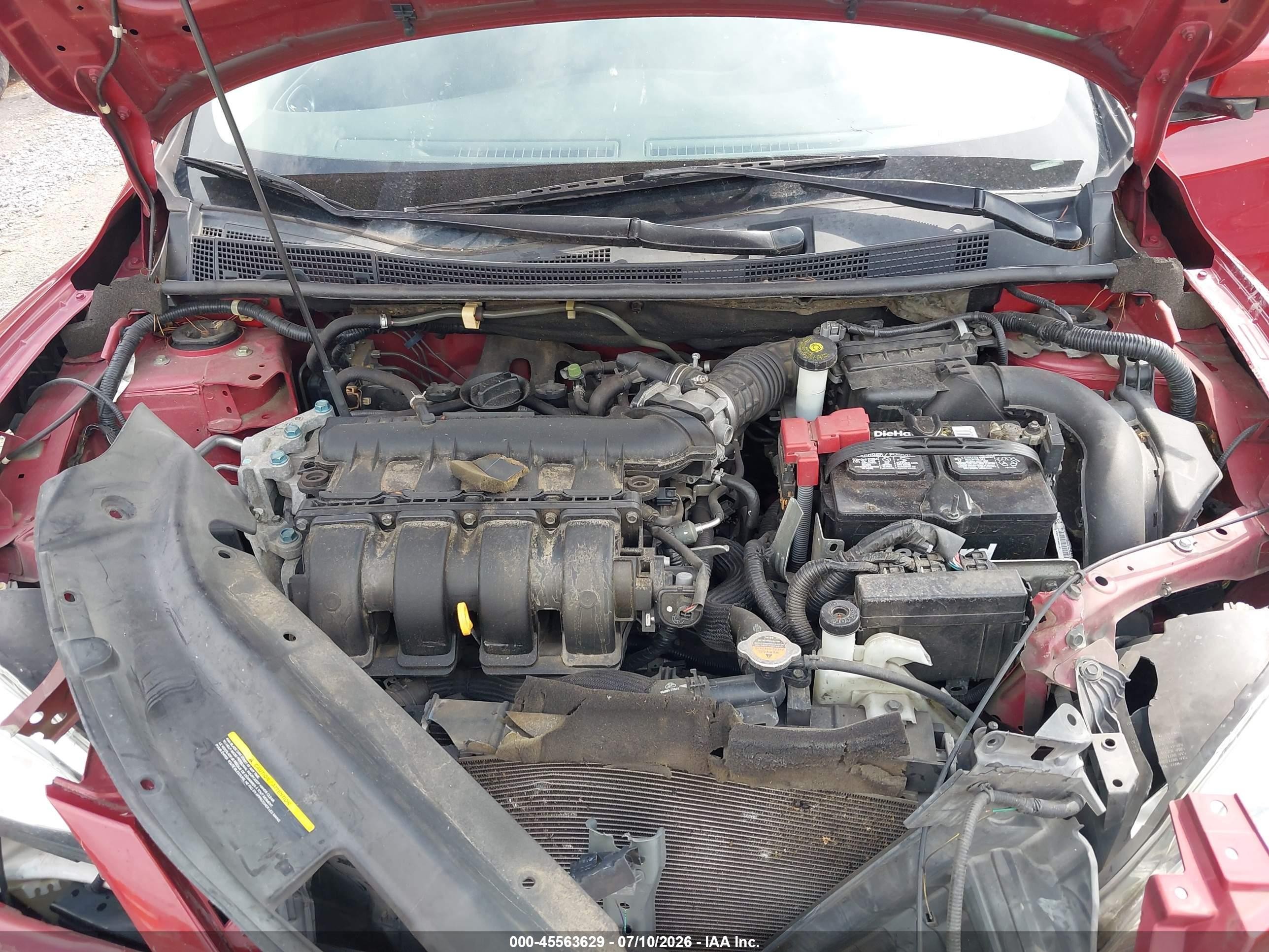 2014 Nissan Sentra Sv Red vin: 3N1AB7AP0EL614319