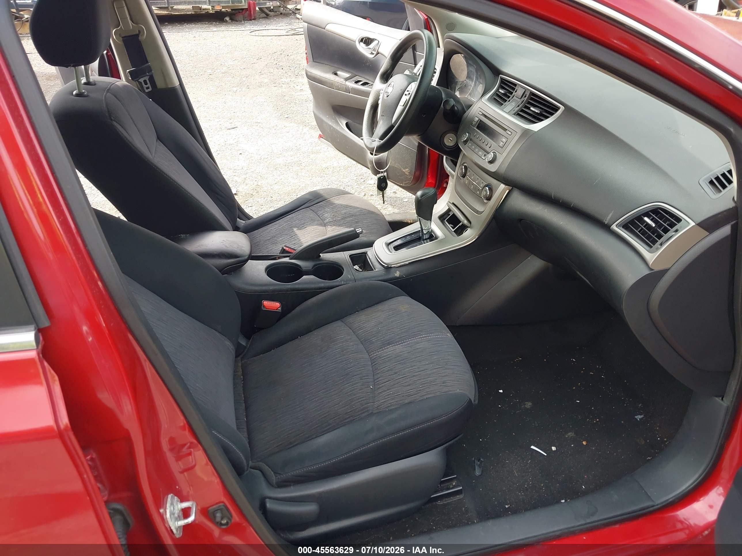 2014 Nissan Sentra Sv Red vin: 3N1AB7AP0EL614319