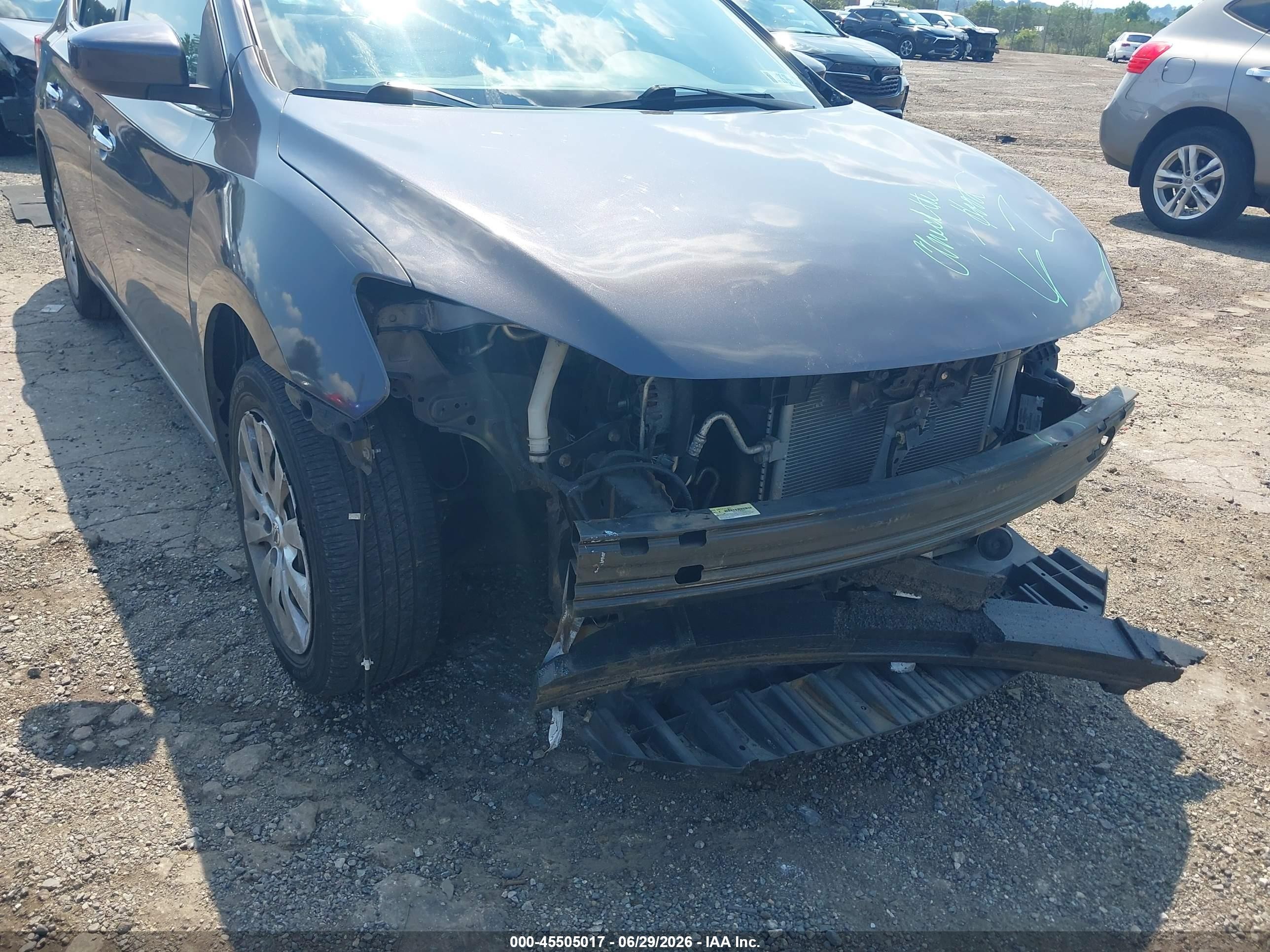 2014 Nissan Sentra S Gray vin: 3N1AB7AP0EL615941