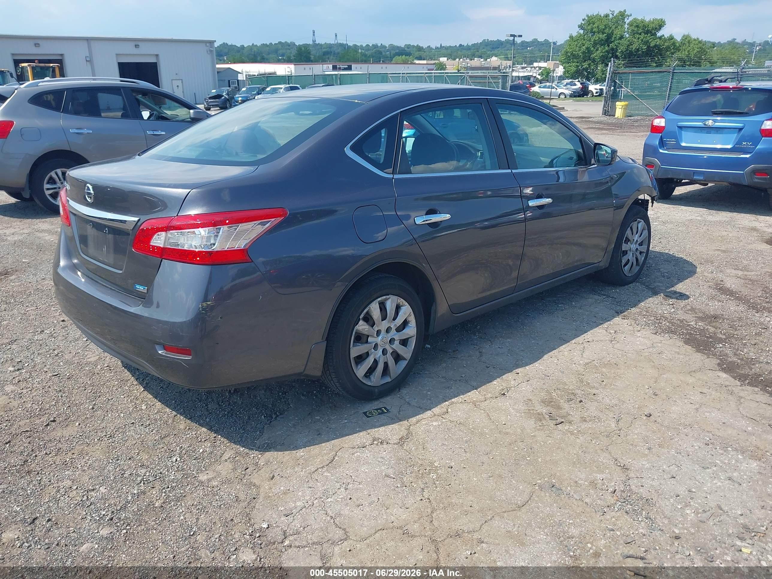 2014 Nissan Sentra S Gray vin: 3N1AB7AP0EL615941
